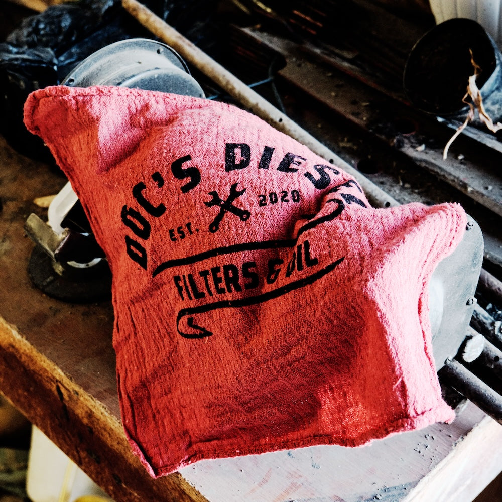 Doc's Diesel Shop Rag 3 Pack - Heavy Duty Absorbent Cleaning Cloths for Automotive, Workshop & DIY Projects - Perfect for Oil, Grease & Dirt Removal
