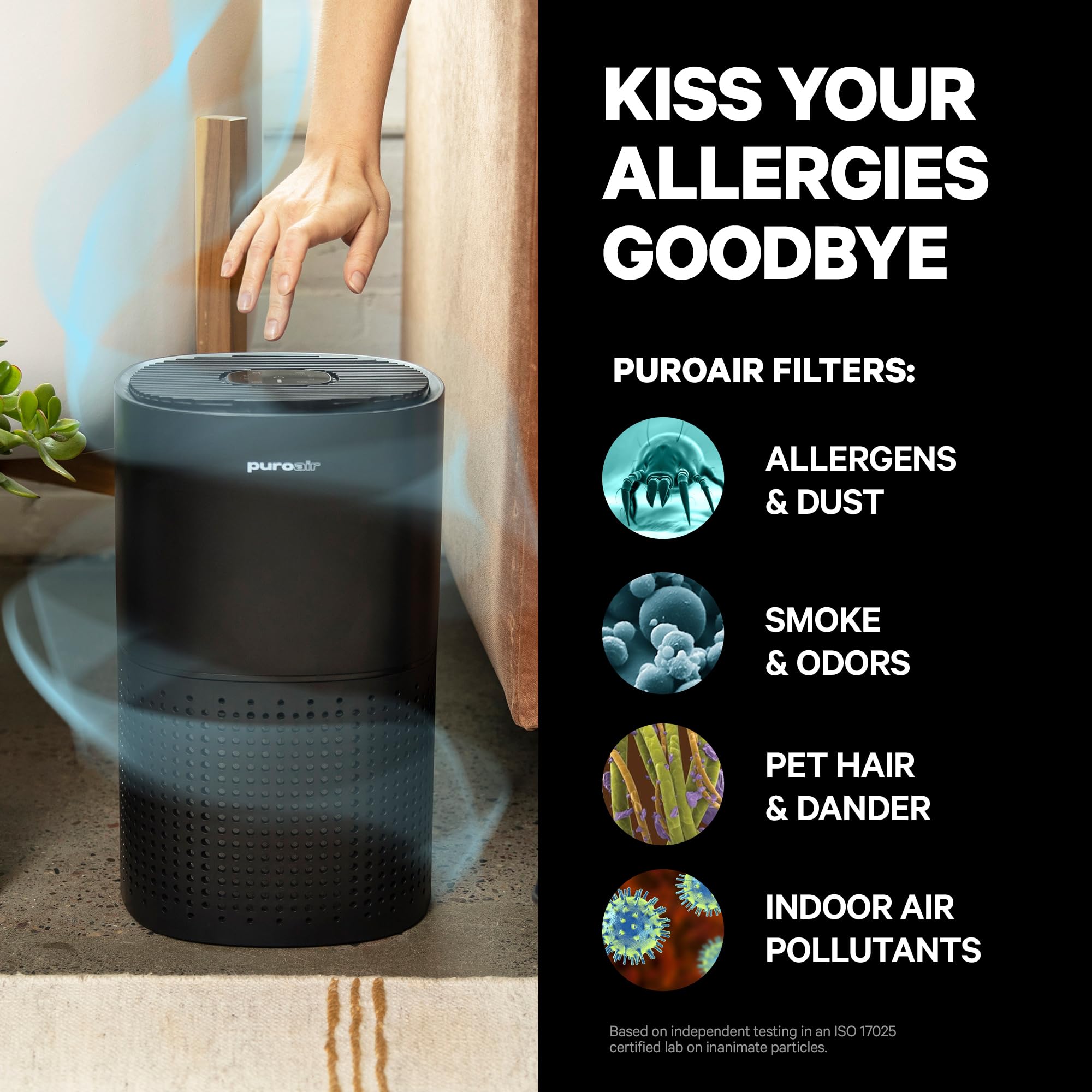 PuroAir 240 Replacement HEPA Filter - 99.9% Effective Against Smoke, Pollen, Dust & Household Pollutants - Compatible with PuroAir 240 Air Purifier - Ideal for Allergy Relief & Cleaner Indoor Air in Homes & Offices