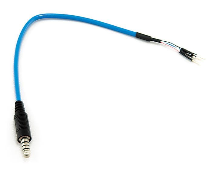 HKP 122010 Straight Helmet Cable (4-Pack) - Durable Motorcycle Helmet Wiring for Communication Systems - Perfect for Bike Riders, Racing Enthusiasts & Long Distance Touring
