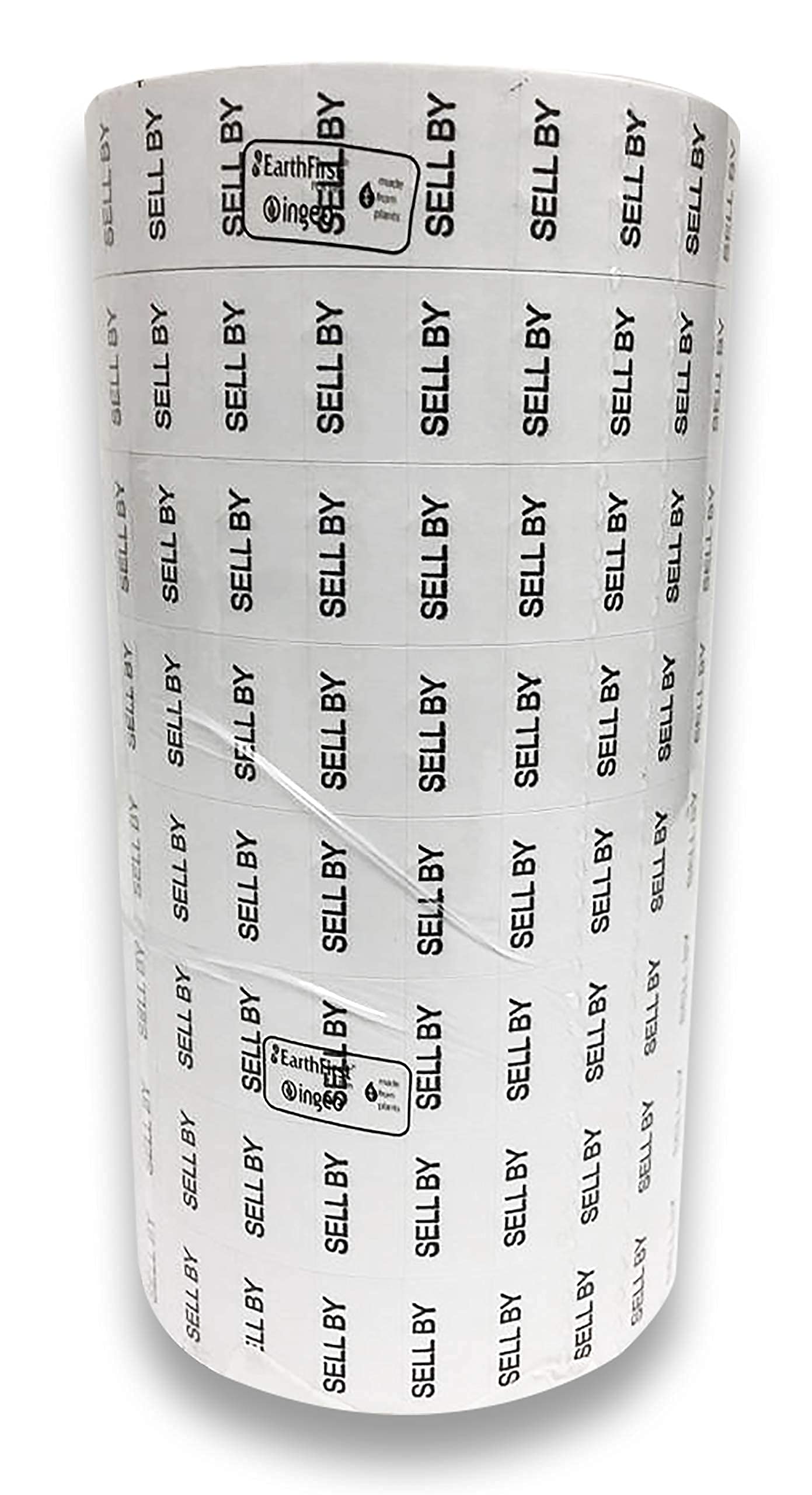 White 'Sell by' Pricing Labels with Black Print for Monarch 1131 Pricers - 8 Rolls + Free Ink Roller - Perfect for Retail Stores, Supermarkets & Inventory Management