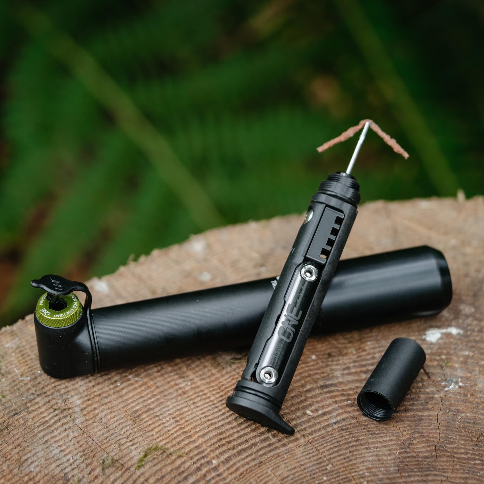 OneUp Components EDC Bike Pump - Portable High Pressure Bicycle Tire Inflator for Mountain & Road Bikes - Perfect for Trail Rides, Commuting, and Emergency Repairs