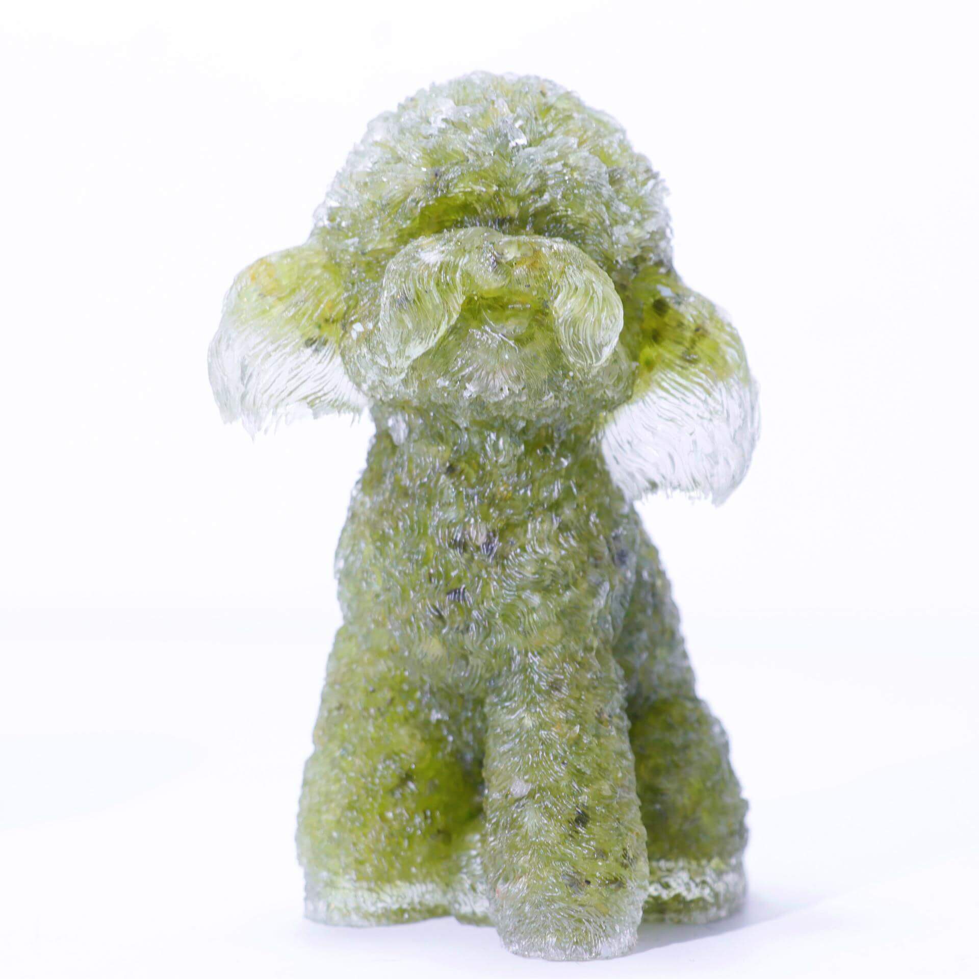 Handmade Epoxy Poodle Figurine - Cute Dog Resin Ornament for Home Decor, Gift & Collection (A2056) | Perfect for Living Room Display, Bookshelf Decor & Dog Lover Gifts