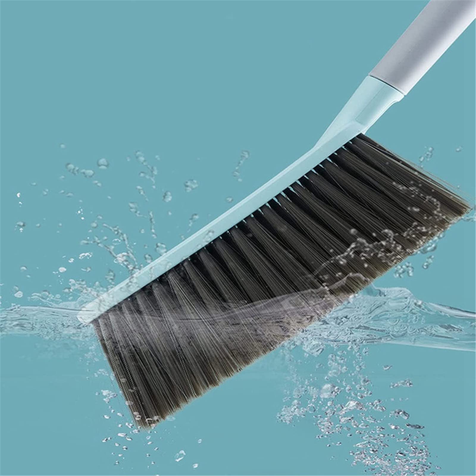 Multi-Functional Soft Bristle Hand Broom Cleaning Brush - Dust Remover for Sofa, Furniture, Car, Bed & Garden - Portable Travel Cleaning Tool for Home & Outdoor Use (Blue)