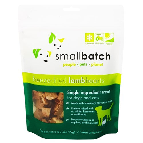 Freeze-Dried Lamb Heart Dog & Cat Treats - Single Ingredient, Grain-Free, High-Protein Pet Snacks - Perfect for Training, Rewards, and Dental Health