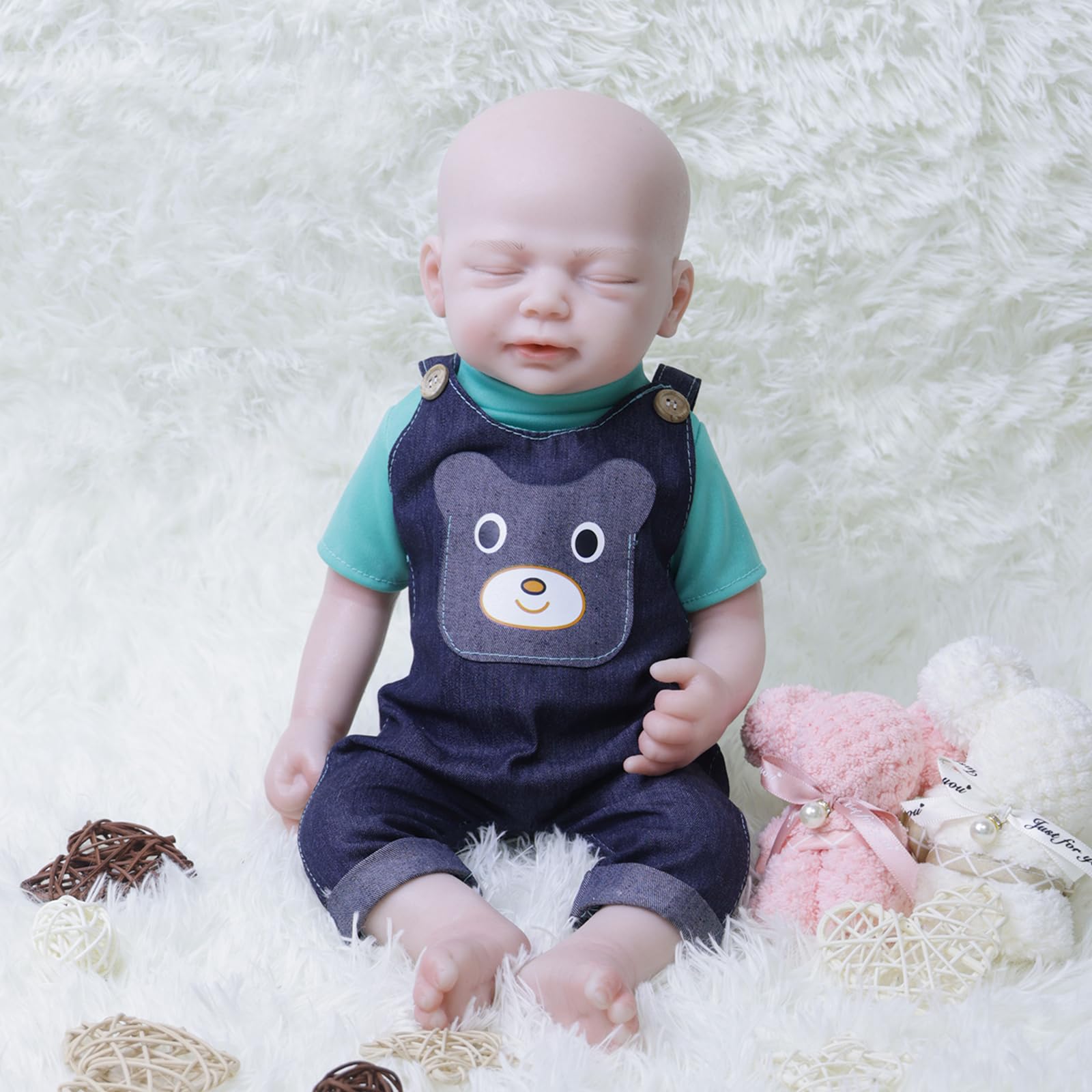 18 Inch Realistic Reborn Baby Doll Boy with Drink & Wet Function - Full Silicone Lifelike Baby Doll for Girls Age 6+, Perfect Christmas & Birthday Gift - Ideal for Role Play, Collecting, and Emotional Comfort