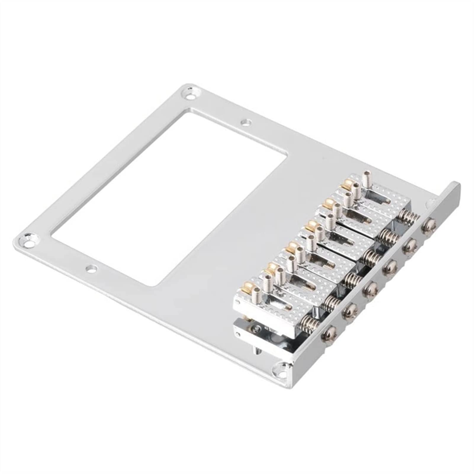 6 Roller Saddle 6 String Humbucker Guitar Bridge for Telecaster - Chrome Replacement Bridge for Tele Guitar Parts | Perfect for Upgrades & Repairs