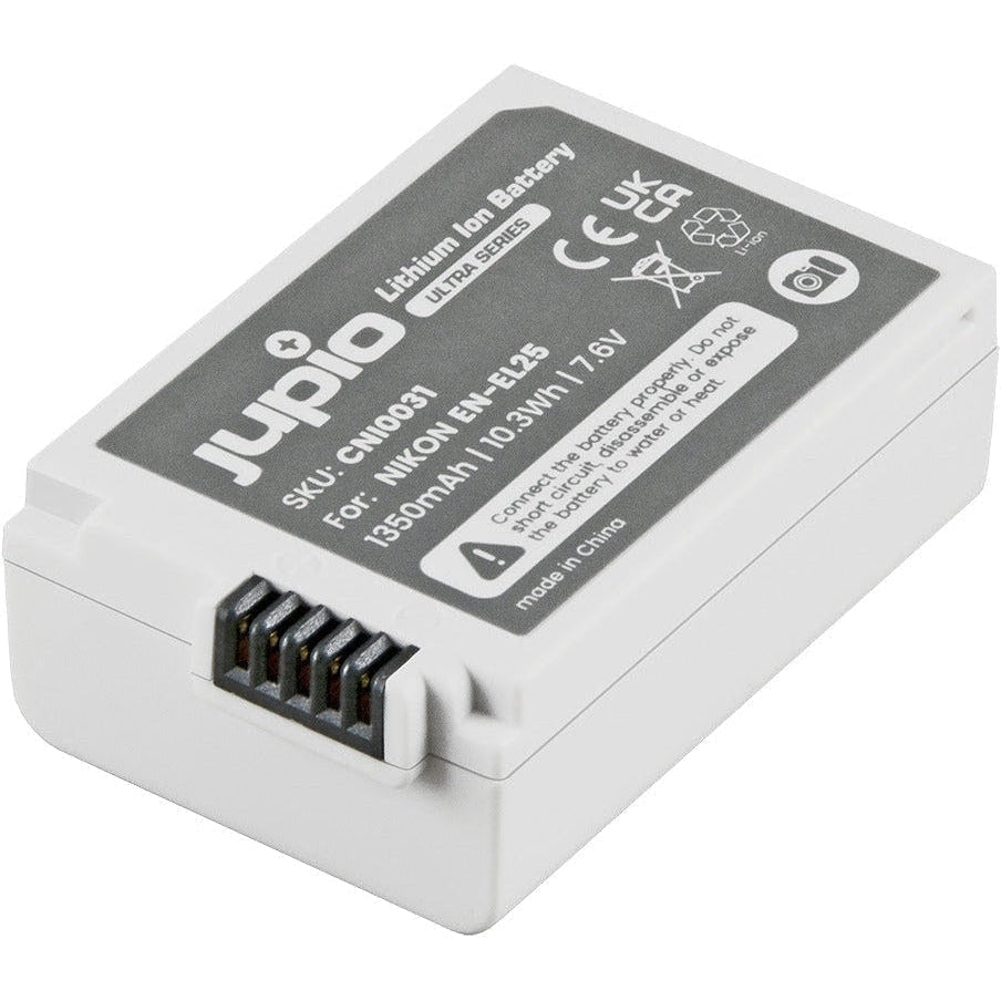 Jupio Ultra 7.6V 1350mAh EN-EL25 Replacement Battery for Nikon DSLR Cameras - Perfect for Travel Photography & Professional Shoots