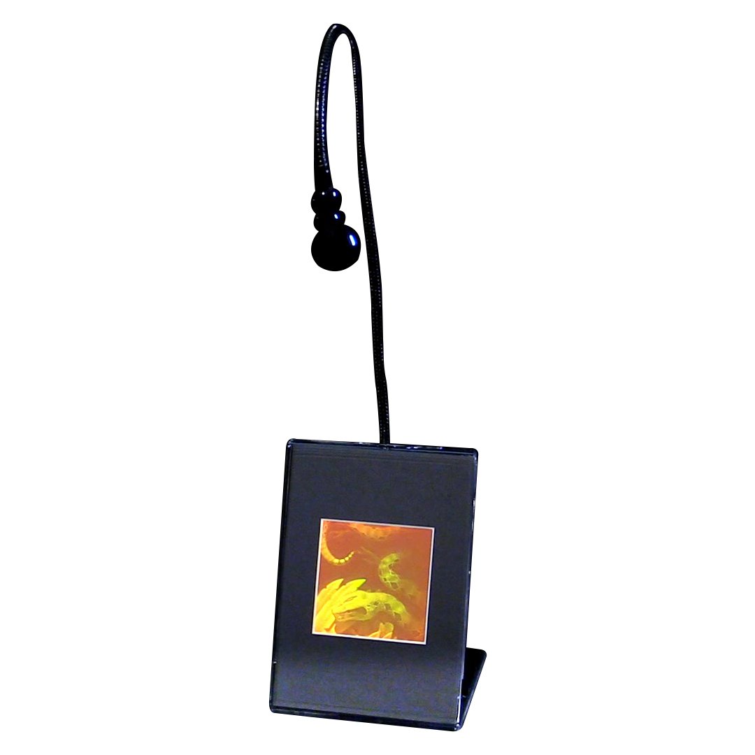 3D Snake Hologram Picture with LED Light Base - Photopolymer Film Holographic Art for Home/Office Decor, Unique Gift Idea for Snake Lovers - Perfect for Desk Display, Collection Showcase, and Themed Room Decoration