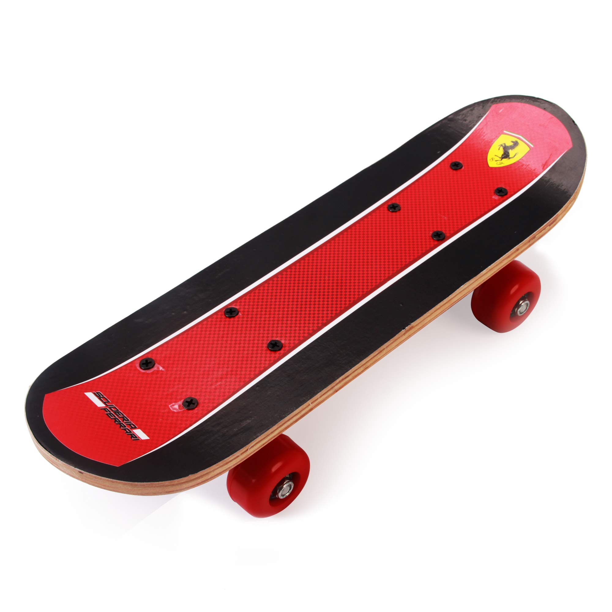 Ferrari Mini Wooden Cruiser Skateboard for Kids 3-6 Years - 17 Inch Deck, 54mm Wheels, Lightweight & Durable - Perfect for Beginners, Outdoor Play, and Learning Balance