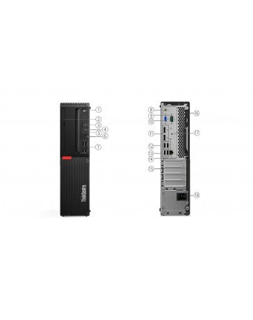 Lenovo ThinkCentre M720s Small Form Factor Desktop PC - Intel Core i5-8500 8th Gen 3.0GHz, 16GB RAM, 256GB SSD, Windows 11 Pro | Certified Refurbished with 1-Year Warranty | Ideal for Home Office, Business Workstations & Remote Work