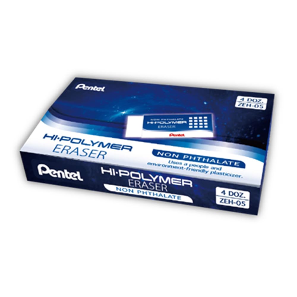 Pentel Hi-Polymer Block Erasers - Pack of 1 - Premium Quality for School, Office & Art - Smudge-Free Paper & Sketch Cleaning