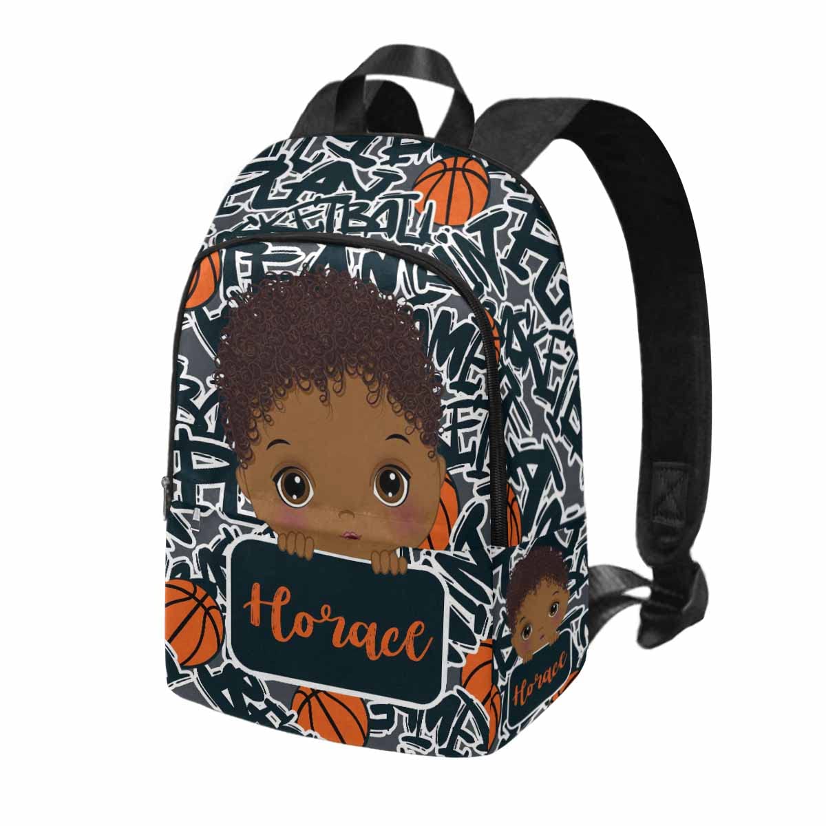Custom Personalized Name School Backpack for Teens - Basketball Graffiti Waterproof Sports Backpack for Boys & Girls - Durable Book Bag for School, Travel & Sports - Perfect Back to School Gift for Basketball Lovers