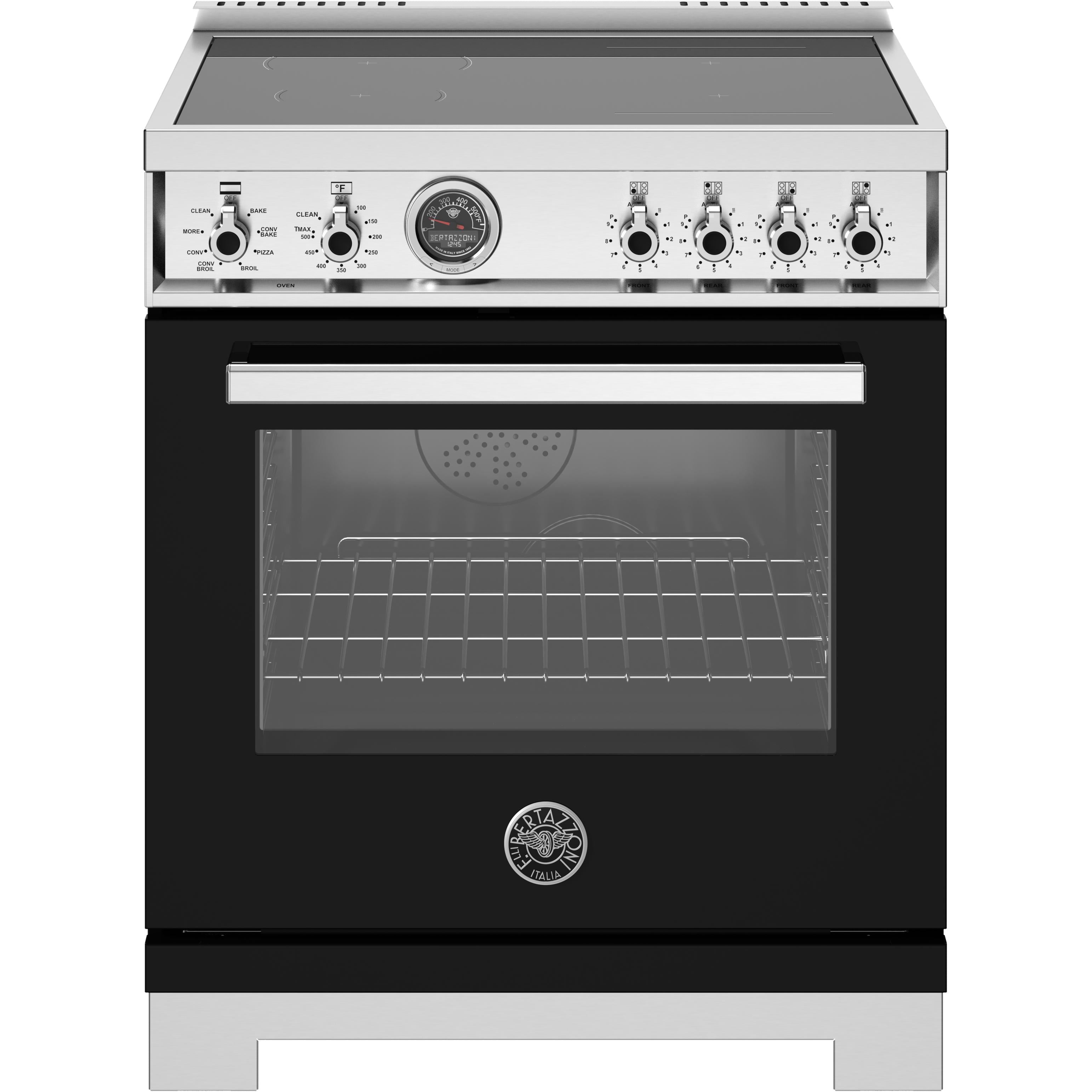 Bertazzoni PRO304IFEPNET 30-Inch Freestanding Induction Range - Professional Grade Stainless Steel Cooktop for Modern Kitchens | Perfect for Home Chefs & Entertaining