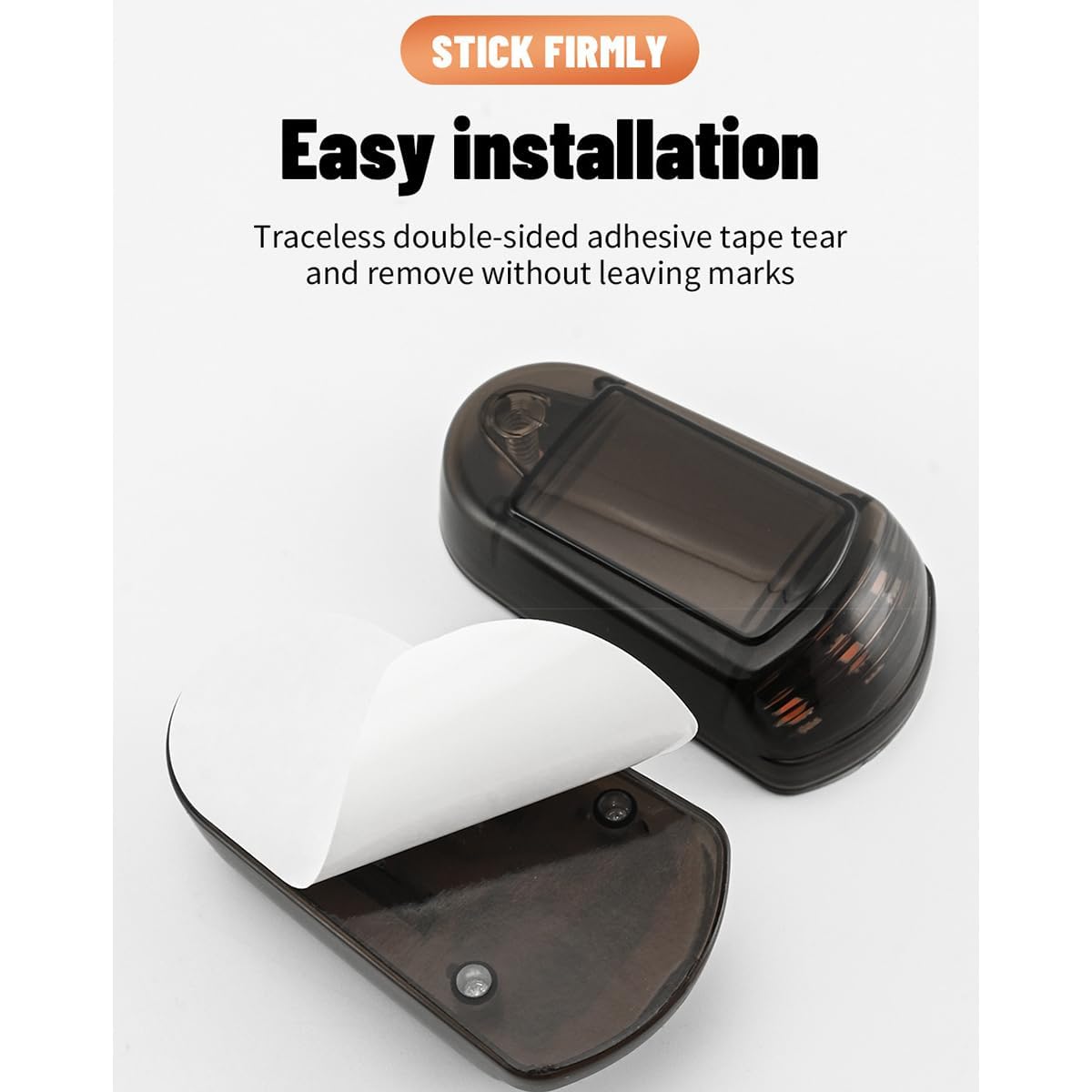 Solar Powered Wireless Truck Cab Lights - No Drill Installation, Black Shell with Yellow Light - Perfect for Night Driving, Off-Road Adventures & Truck Customization