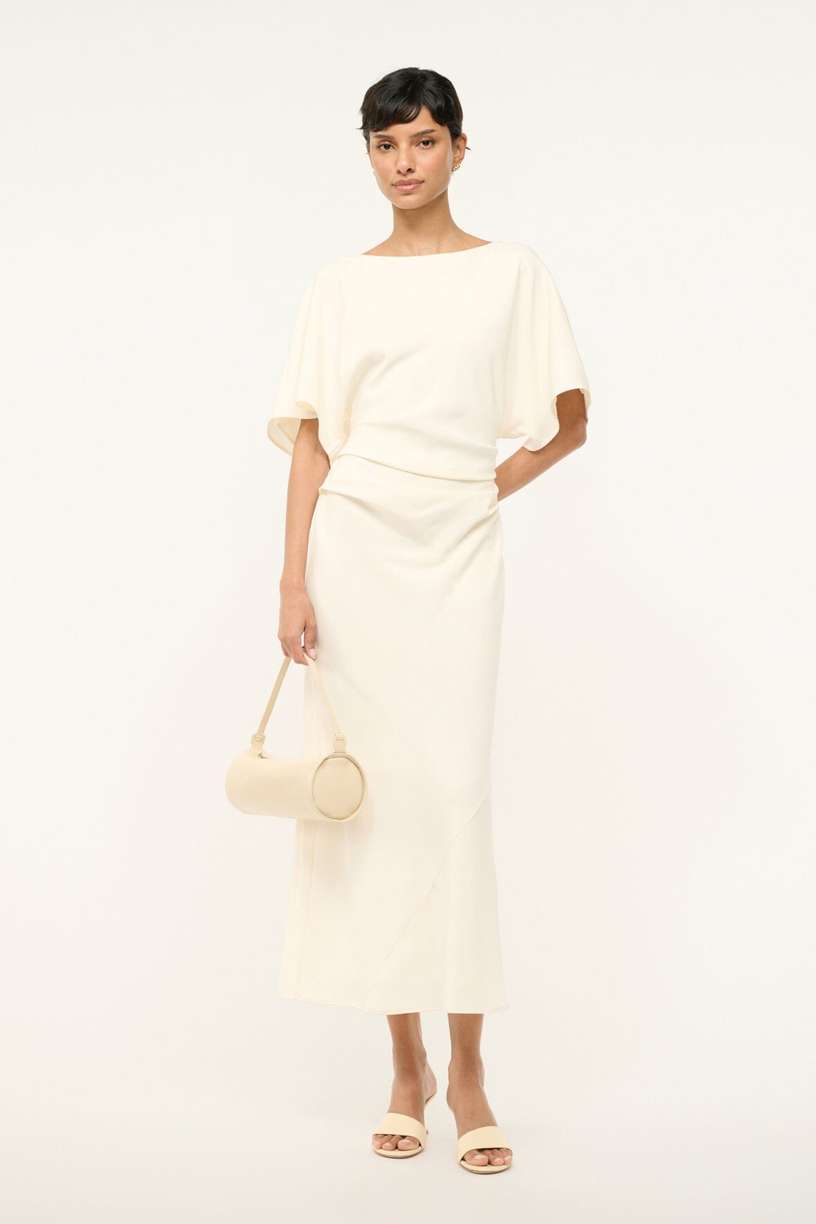 AMELIE MIDI DRESS | Ivory Floral Summer Dress for Women | Perfect for Beach Vacations, Weddings & Date Nights