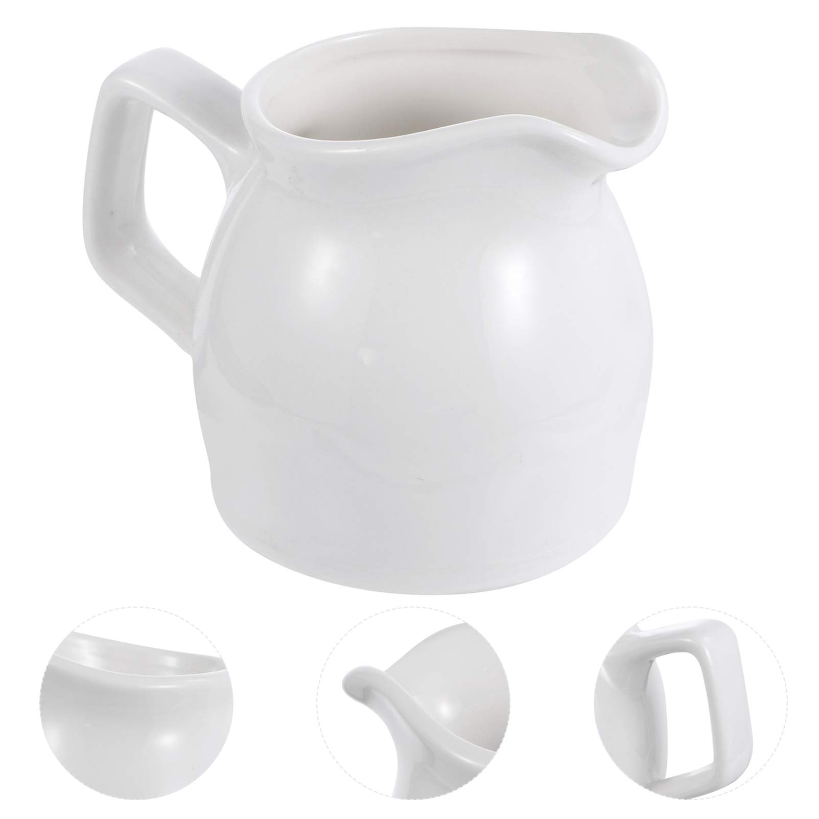 DOITOOL 190ml Ceramic Milk Frother Pitcher - Espresso Latte Art Cup, Coffee Creamer & Syrup Pitcher for Home Baristas - Perfect for Cappuccino, Latte & Hot Chocolate Making