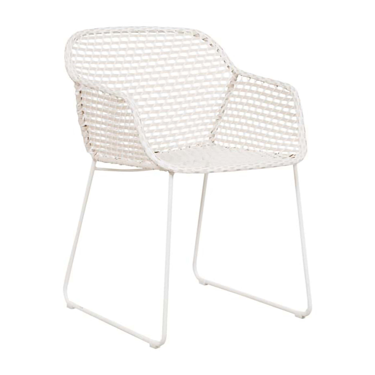 Cabana Link Dining Armchair - Modern Outdoor Patio Furniture for Dining Sets, Poolside Lounging & Garden Decor - Water-Resistant & Durable Wicker Design