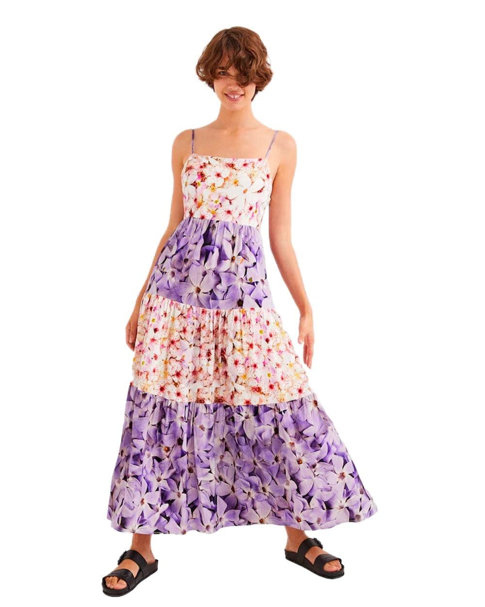 Desigual Women's Summer Floral Dress - Lightweight Casual Sundress for Beach, Vacation & Everyday Wear