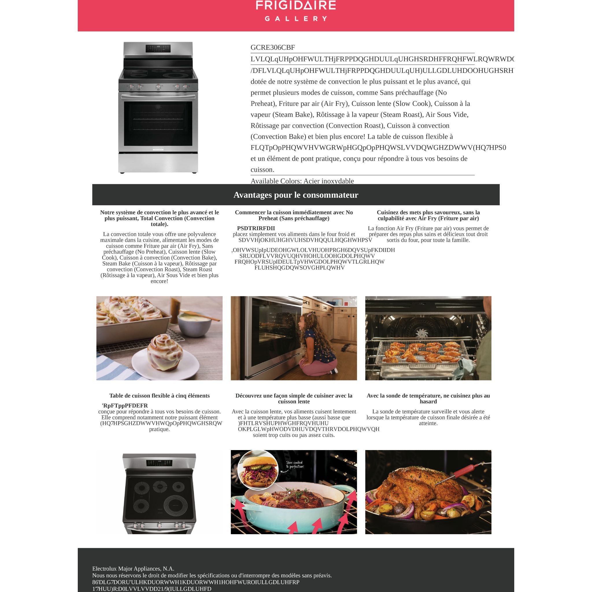 Frigidaire Gallery 30 Inch Electric Range with Smudge-Proof Stainless Steel - GCRE306CBF | Modern Kitchen Appliance for Baking, Roasting & Cooking