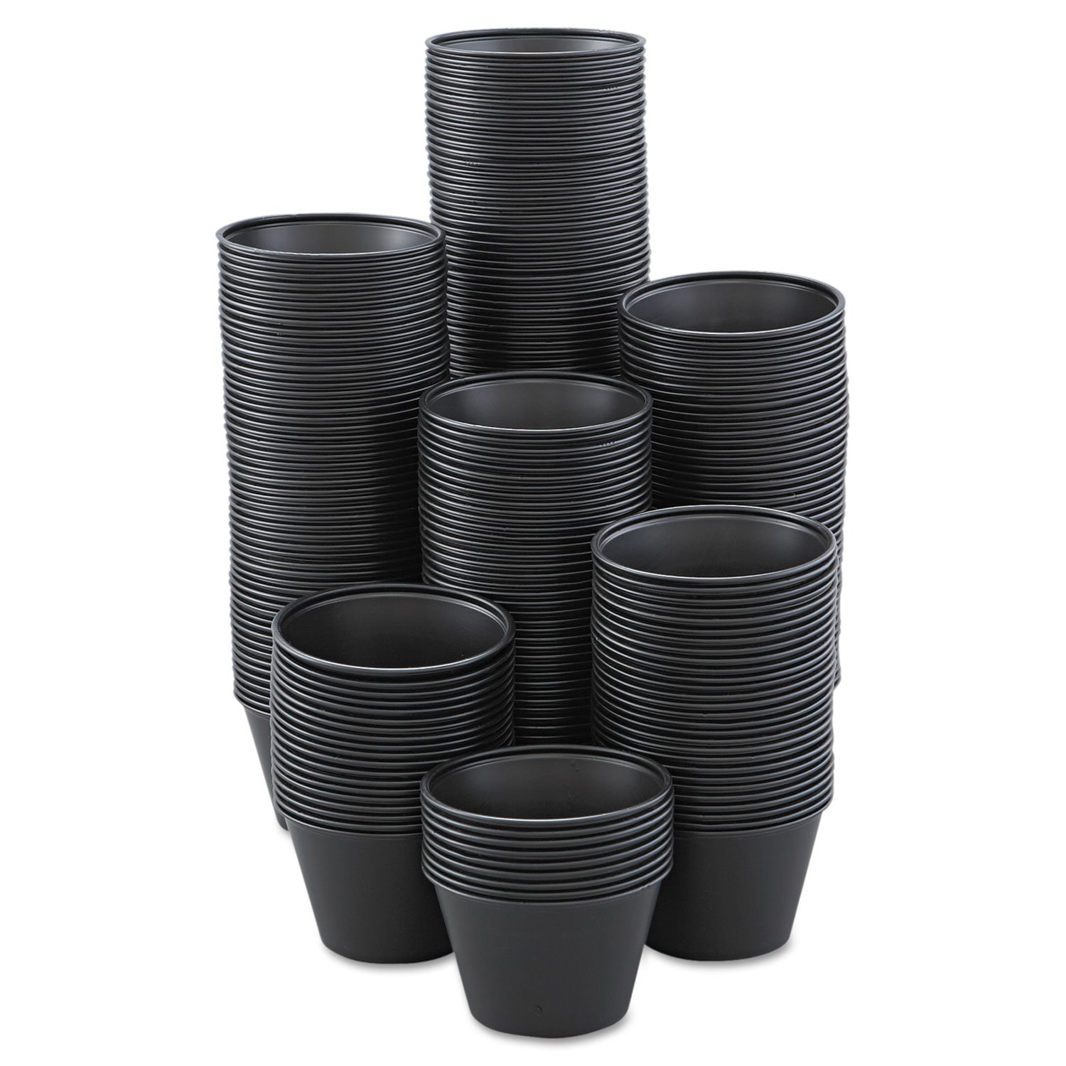 Solo Polystyrene Portion Cups 4oz (10 Pack) - Black Disposable Condiment Containers for Parties, Restaurants & Catering Events