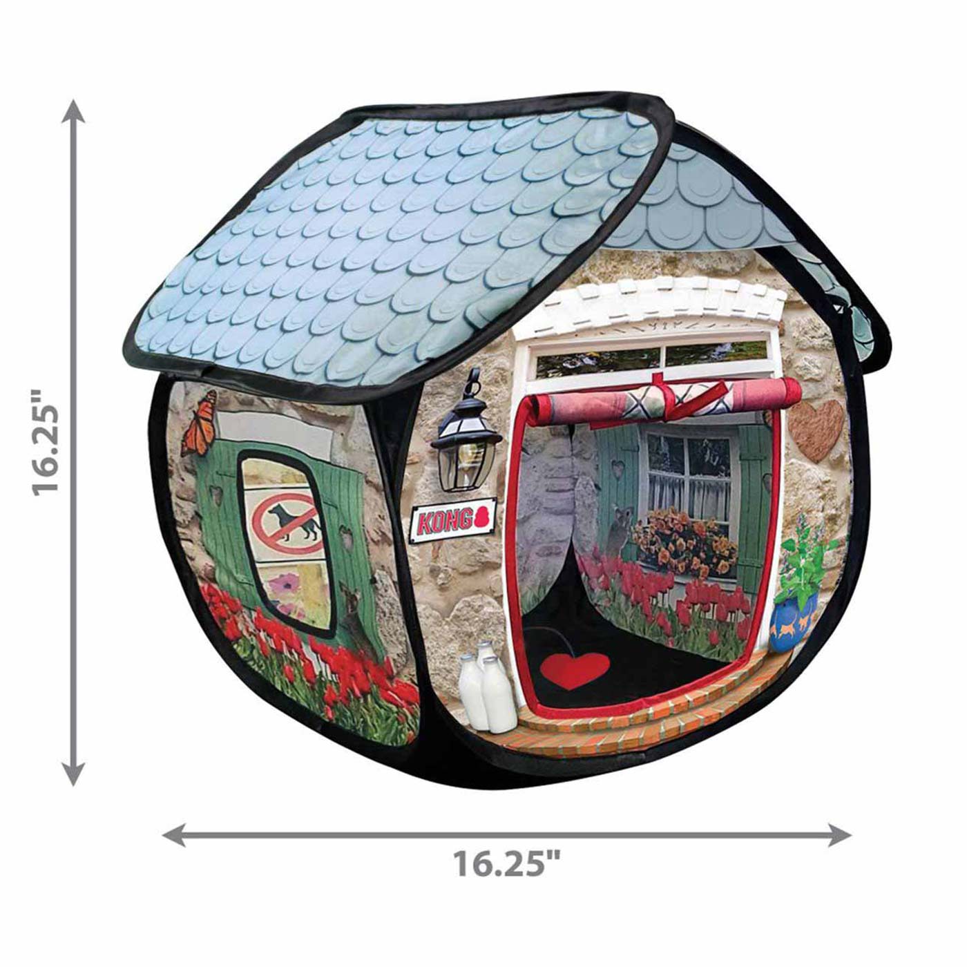 KONG Play Spaces Bungalow - Durable Dog House for Small to Medium Dogs | Indoor/Outdoor Pet Shelter with Chew-Resistant Design | Perfect for Backyard, Patio & Kennel Use