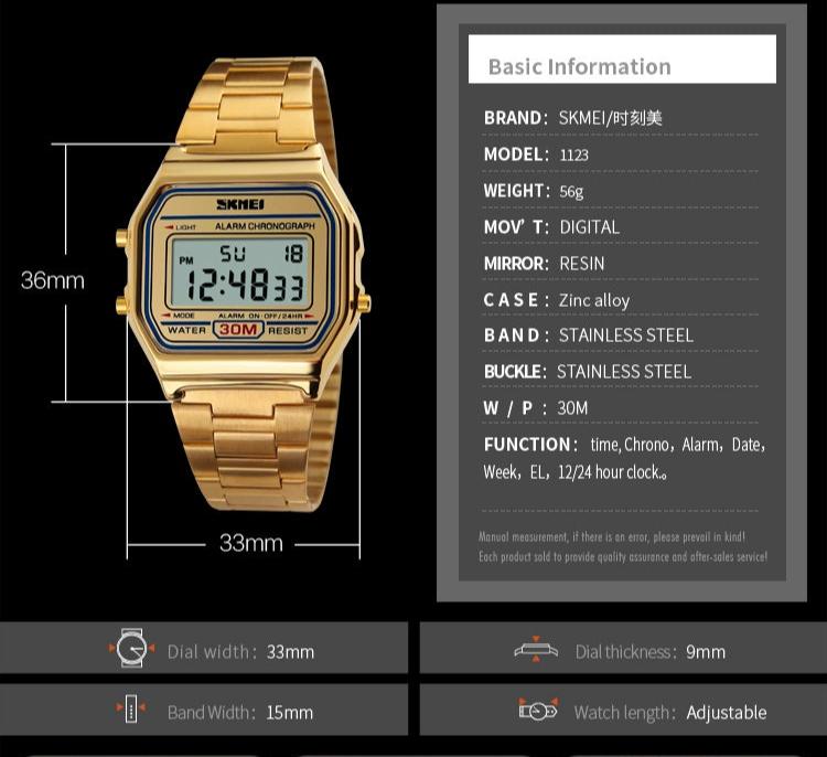 Smart Digital Watch 1123 - Waterproof Fitness Tracker with Heart Rate Monitor, Step Counter & Sleep Tracking - Perfect for Running, Swimming & Daily Activities