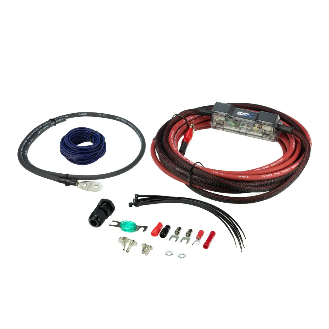 EFX by Scosche RPAK10 Rogue 10 Gauge OFC Amplifier Wiring Kit - 16.5ft Car Audio Power Cable for Subwoofers & Amplifiers | Perfect for Car Audio Upgrades & DIY Installations