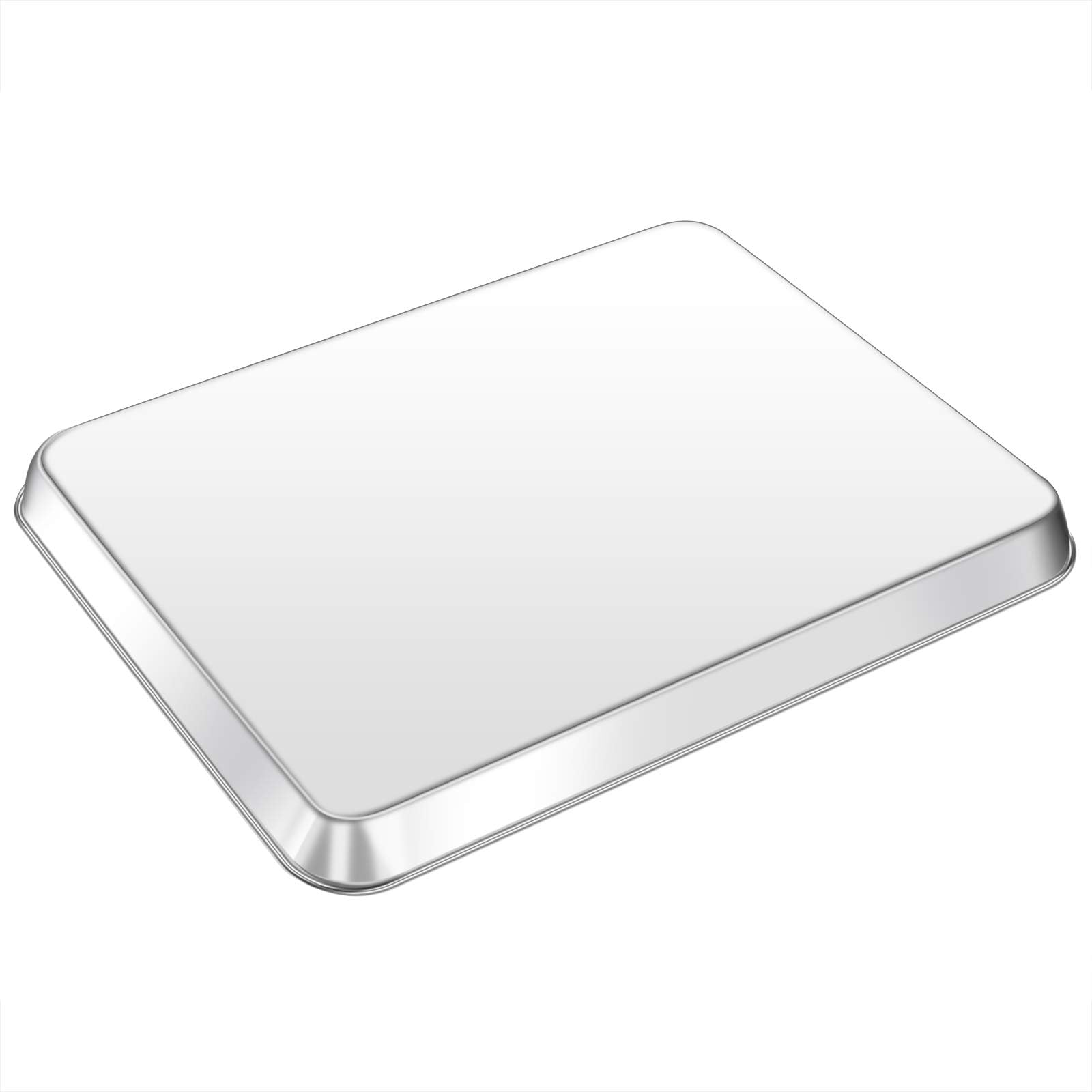 Premium Yododo Stainless Steel Baking Sheet - 12.4 Inch Non-Toxic Cookie Pan with Mirror Finish | Rust-Free, Dishwasher Safe | Perfect for Toaster Ovens, Cookies, Roasting & Meal Prep