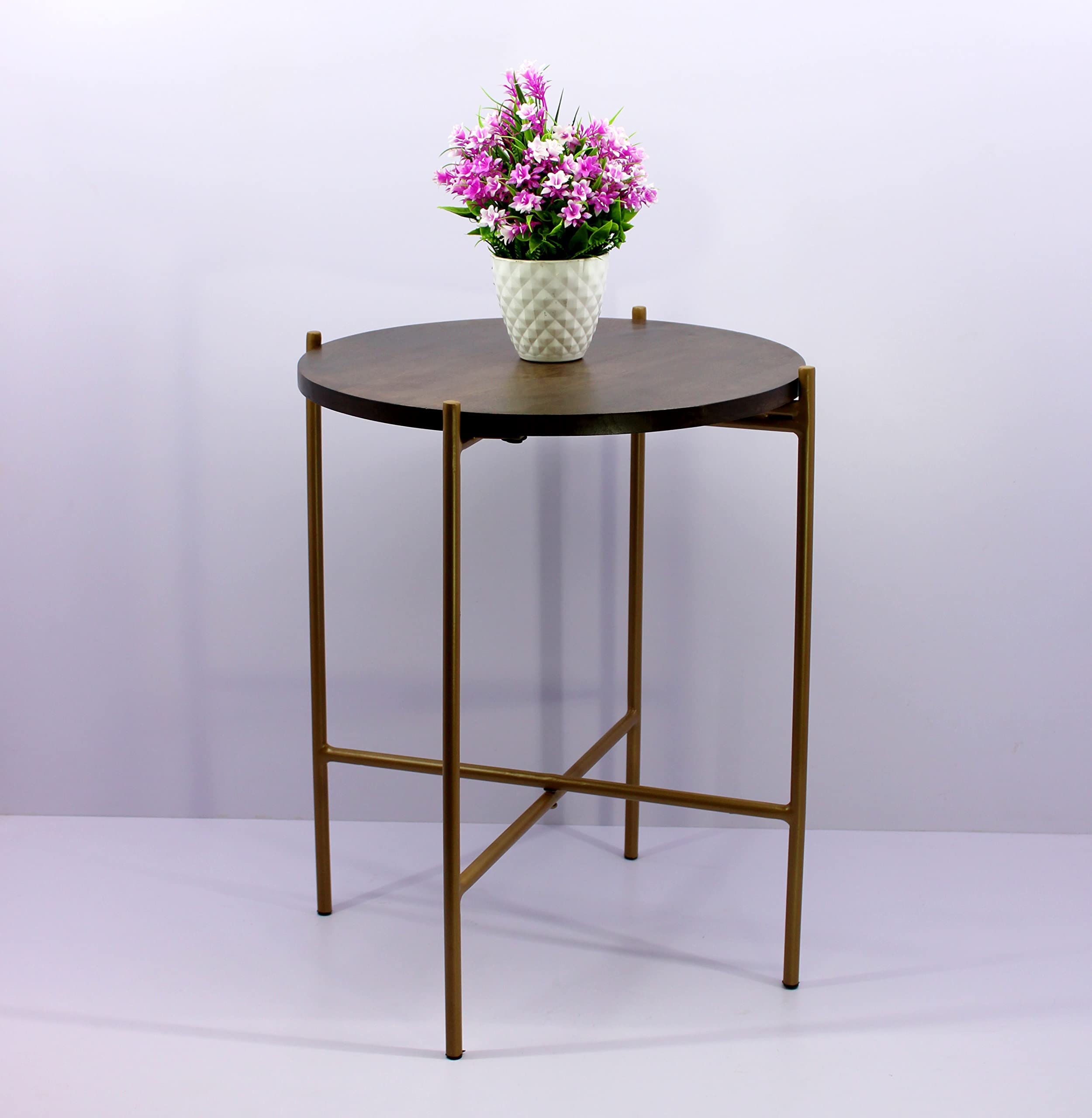 Round Corner Wood Coffee Table - 21