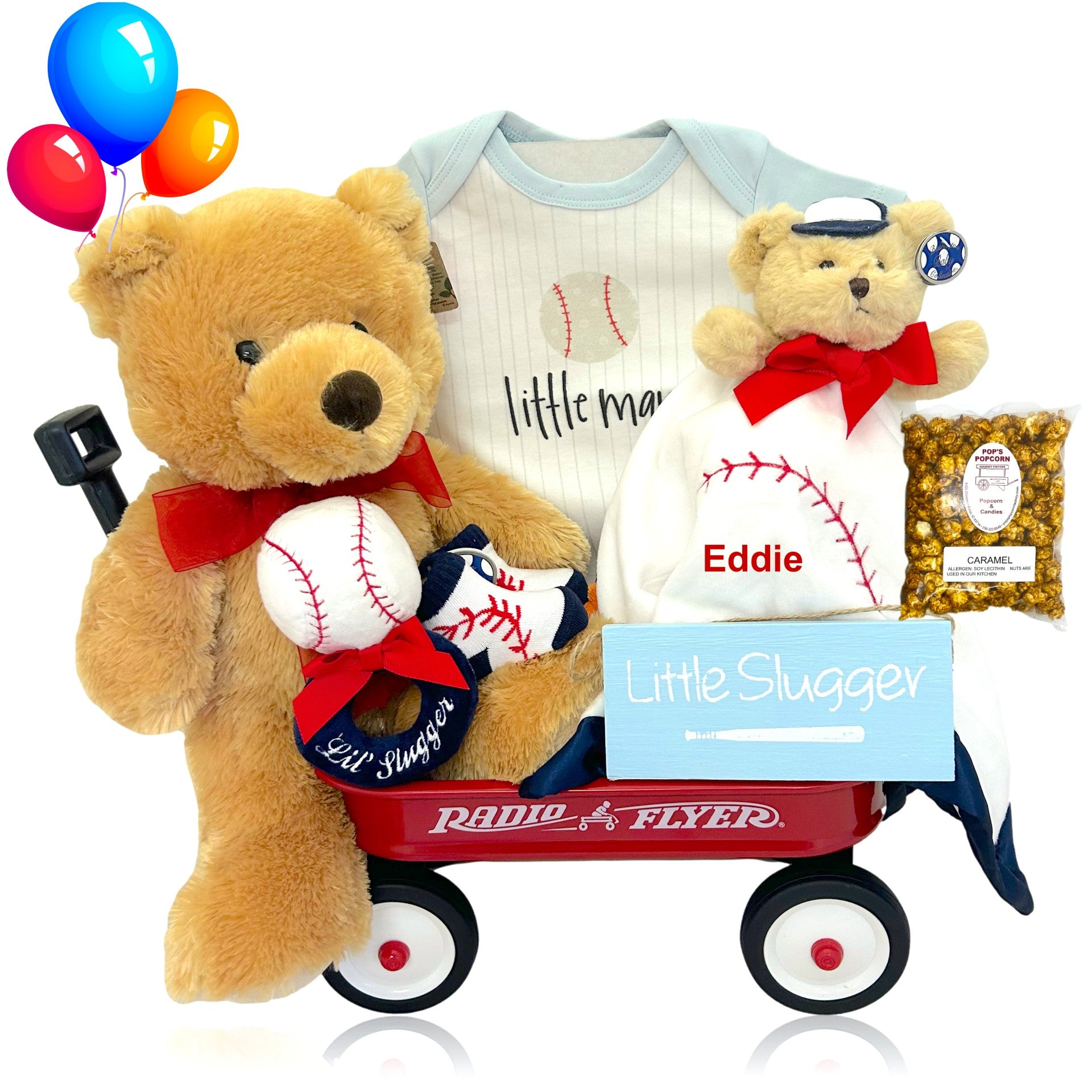 Welcome Little Slugger Baby Bodysuit - Soft Cotton Newborn Onesie for Boys & Girls - Perfect for Baseball Games & Photo Shoots - SKU: BBC353