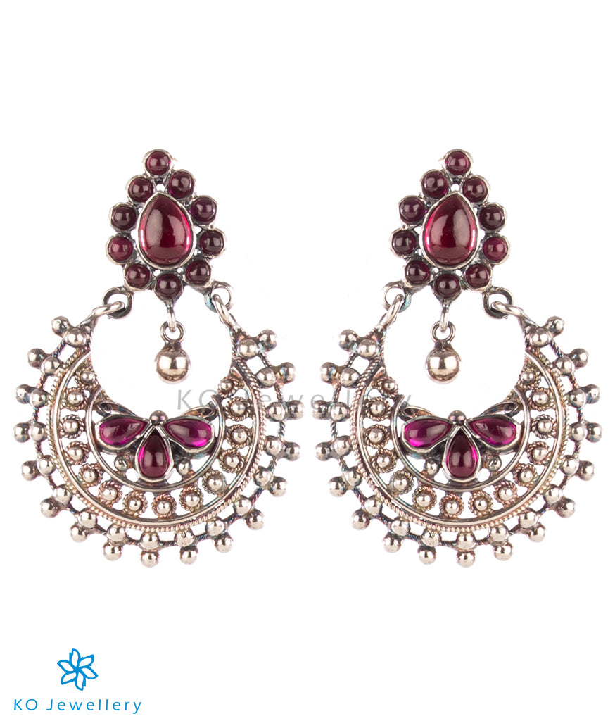 Oxidized Silver Chand Bali Earrings for Women | Traditional Indian Jewelry | Perfect for Weddings, Festivals & Ethnic Outfits