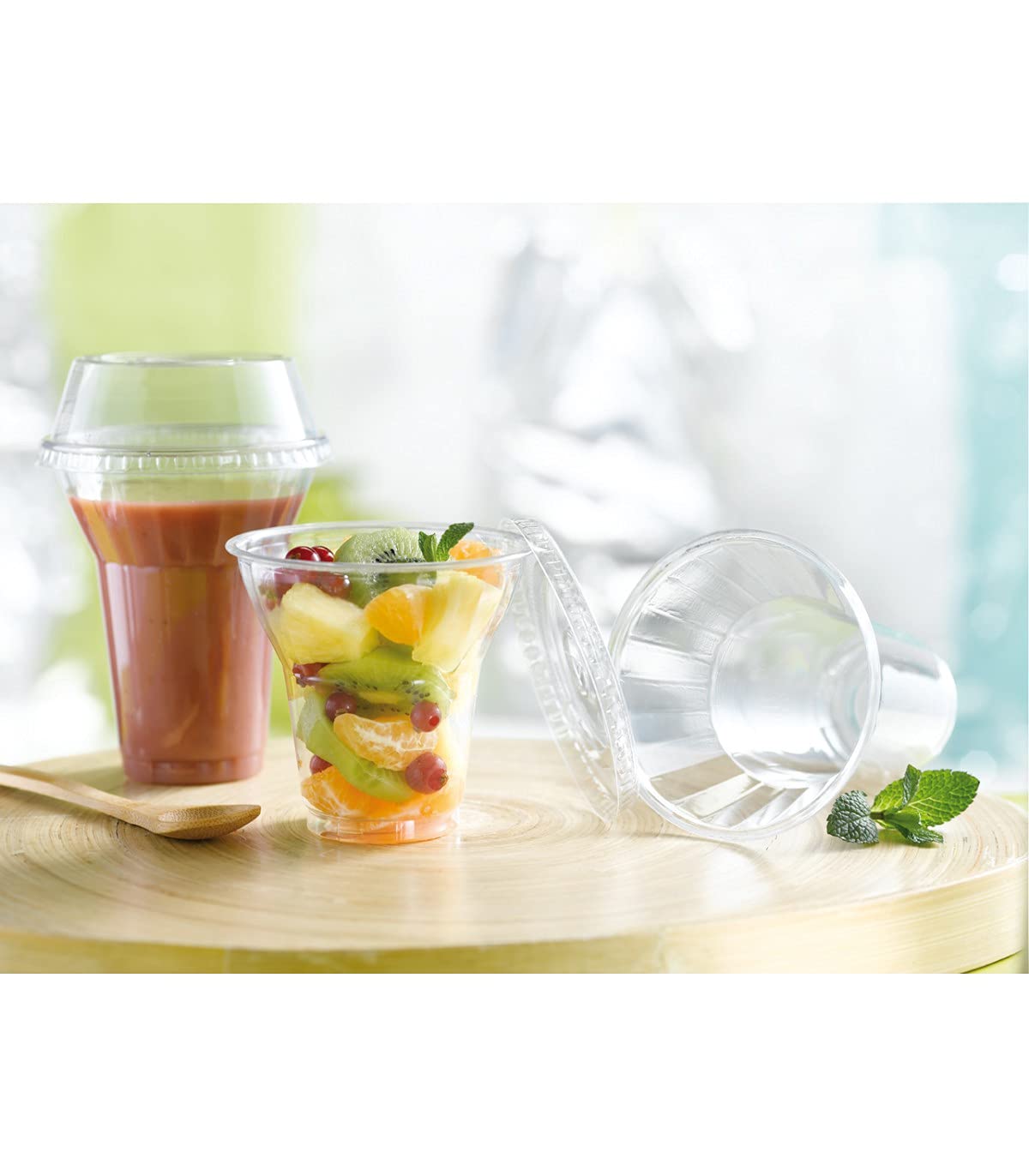 Clear PLA Plastic Party Cups (Case of 1000) - 15 oz Disposable Drinking Cups by PacknWood - Ideal for Parties, Events, and Catering Services - 210GPLA450