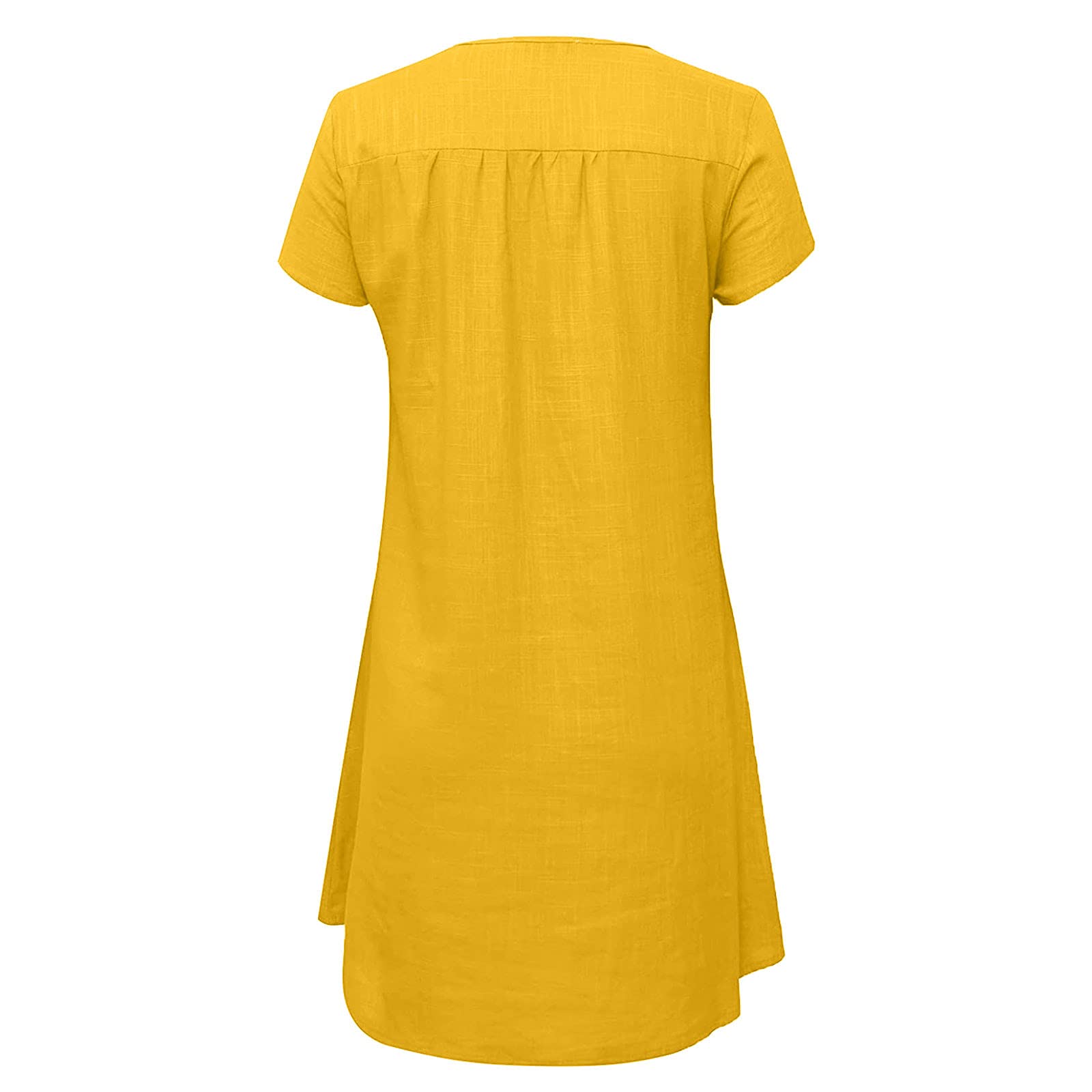 NaRHbrg Women's Linen Tunic Dress - V-Neck Loose Fit Midi Sundress for Beach Vacation, Plus Size Casual Shift Dress | Perfect for Summer Outings, Boho Style Outfits & Tropical Getaways