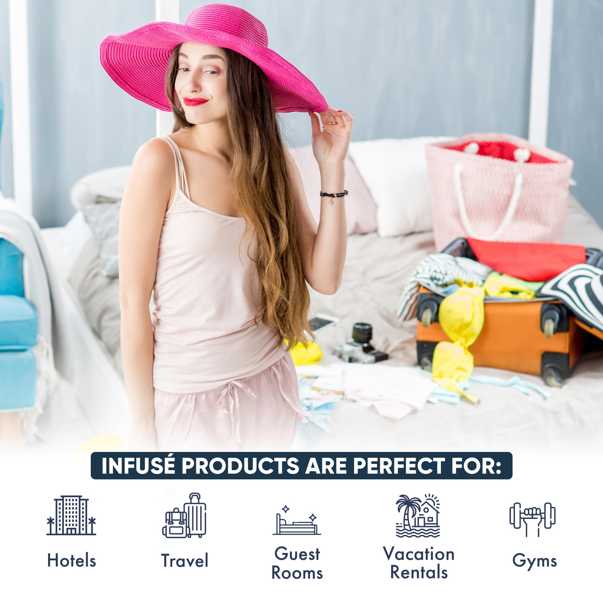 Terra Pure Infuse Hotel Hand & Body Wash - 1 Gallon Bulk Refill for Hospitality & Vacation Rentals | Premium Liquid Soap for Dispensers in Hotels, Spas & Airbnb (4-Pack) | Ideal for Guest Bathrooms & Commercial Use