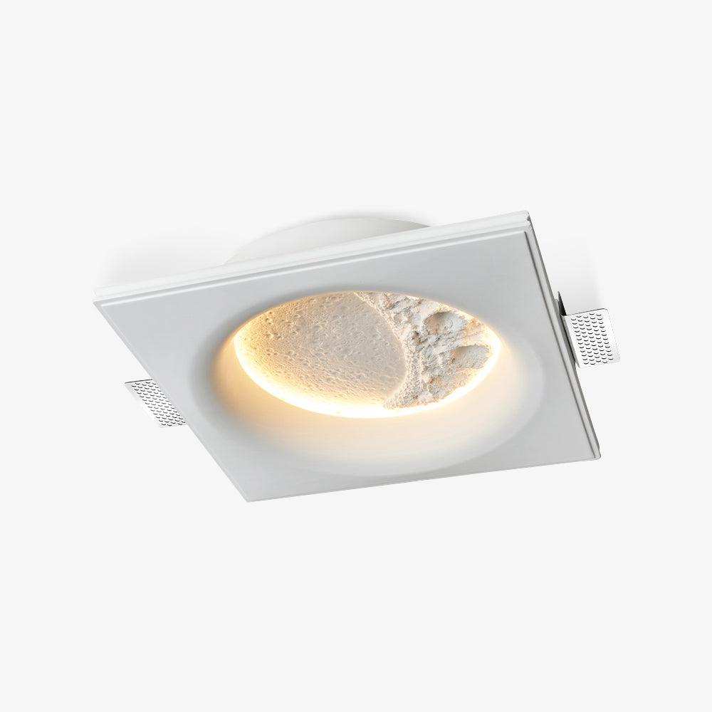 Gypsum Moon Wall Lamp - 3D Illusion Night Light for Bedroom, Nursery & Living Room Decor - Perfect for Kids Room, Home & Office Lighting