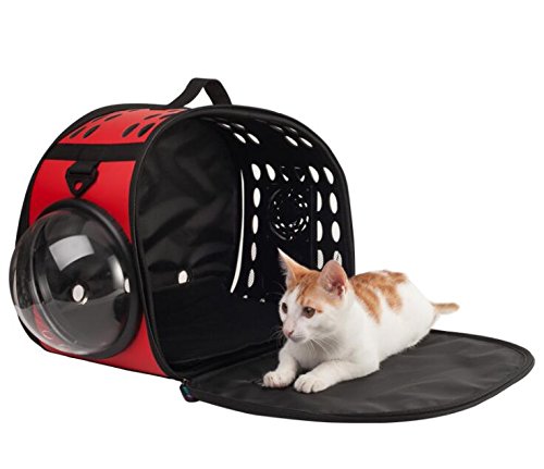 PetParty® Fashion Pet Carrier Handbag - Stylish Tote & Backpack for Cats & Dogs - Perfect for Hiking, Travel & Daily Use (Space X Blue)