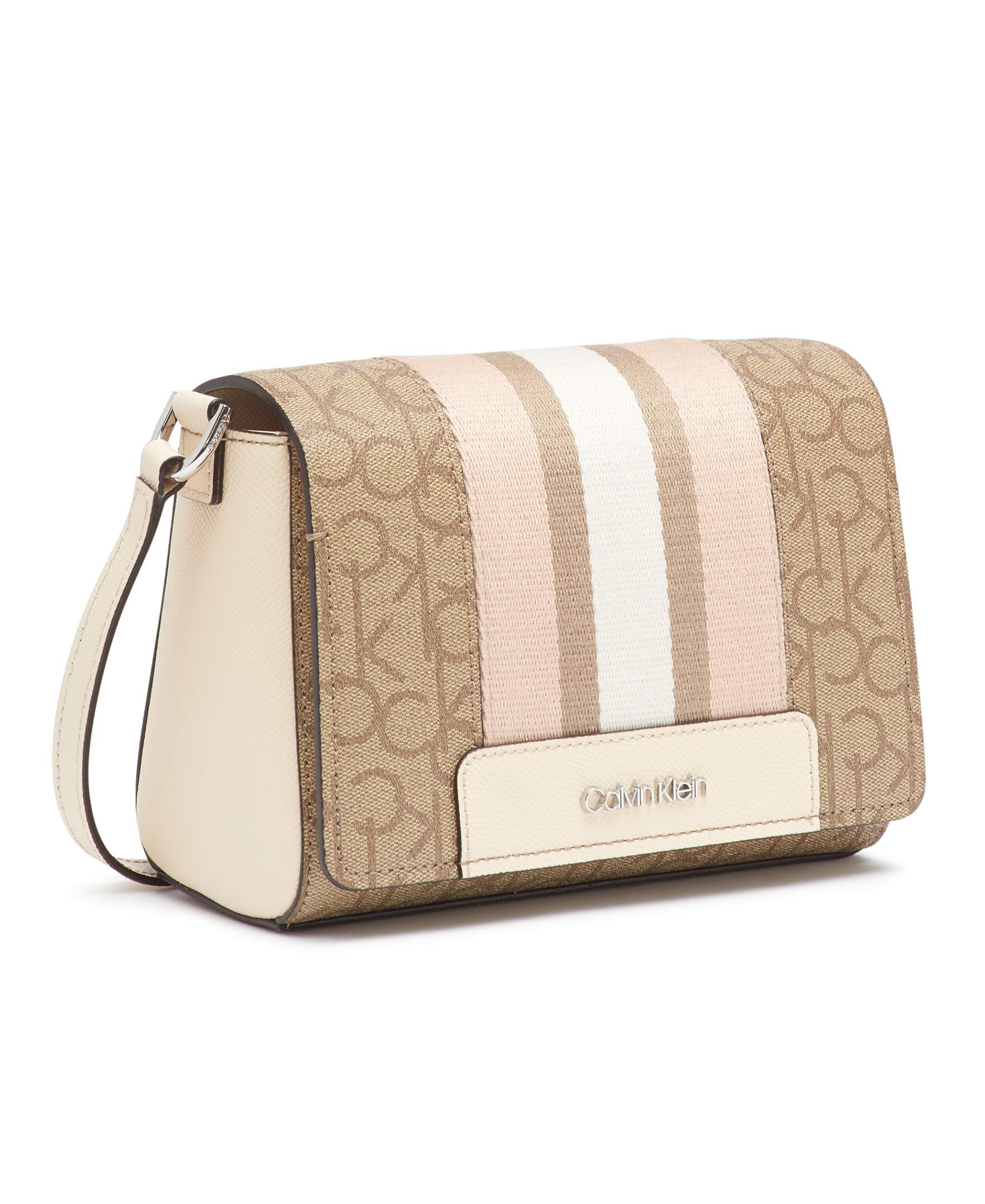 Calvin Klein Clara Signature Monogram Key Item Demi Shoulder Bag for Women | Stylish Crossbody Purse for Work, Travel & Everyday Use | Fashionable Handbag with Adjustable Strap
