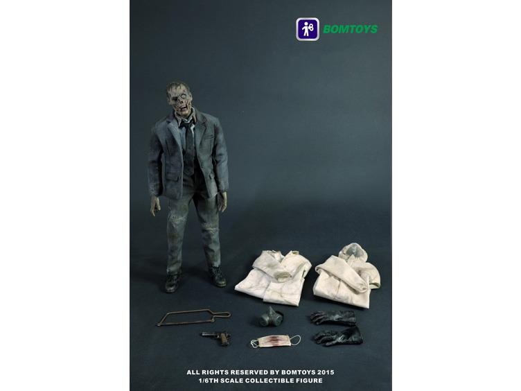 Bomtoys 1/6 BT002 Scientist Zombie Action Figure - Highly Detailed Collectible Model for Horror Fans & Collectors - Perfect for Display, Photography, and Diorama Scenes