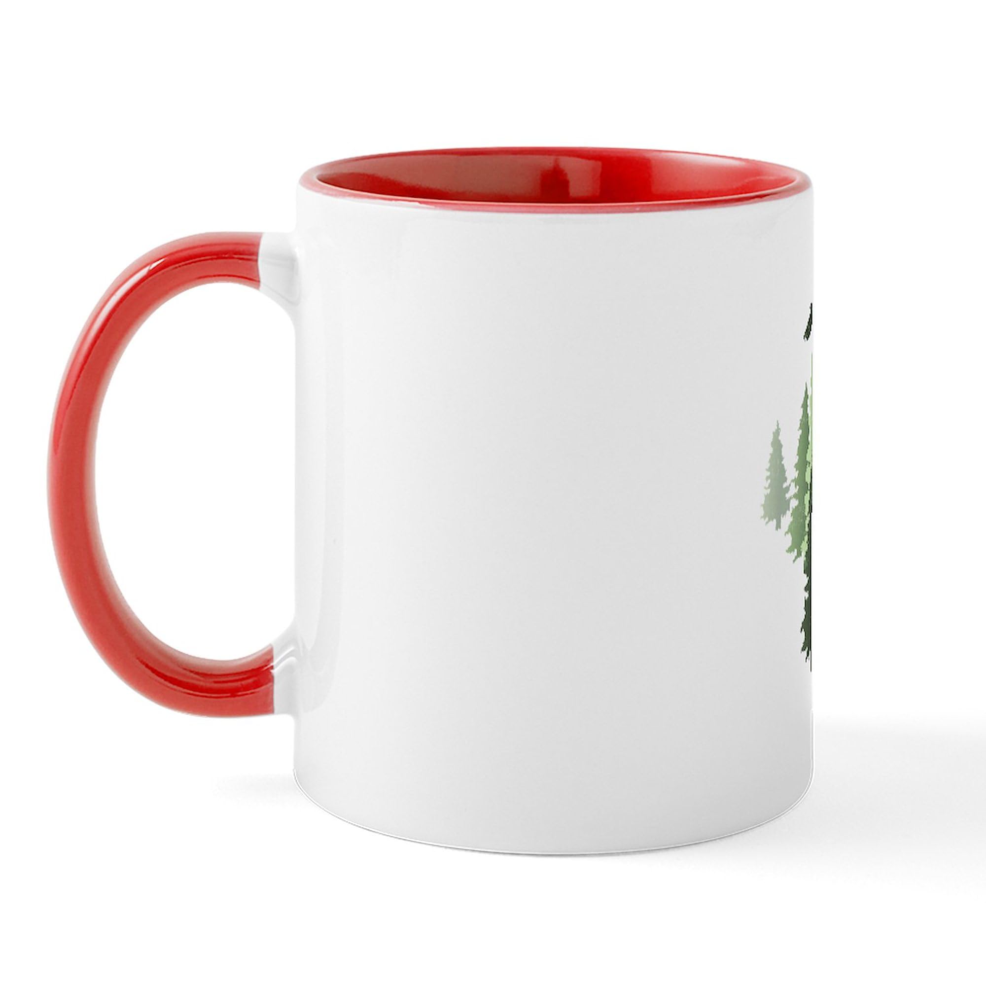 CafePress Moose In The Forest Ceramic Coffee Mug 11 oz (325 ml) - Perfect for Camping, Hiking & Nature Lovers Gifts