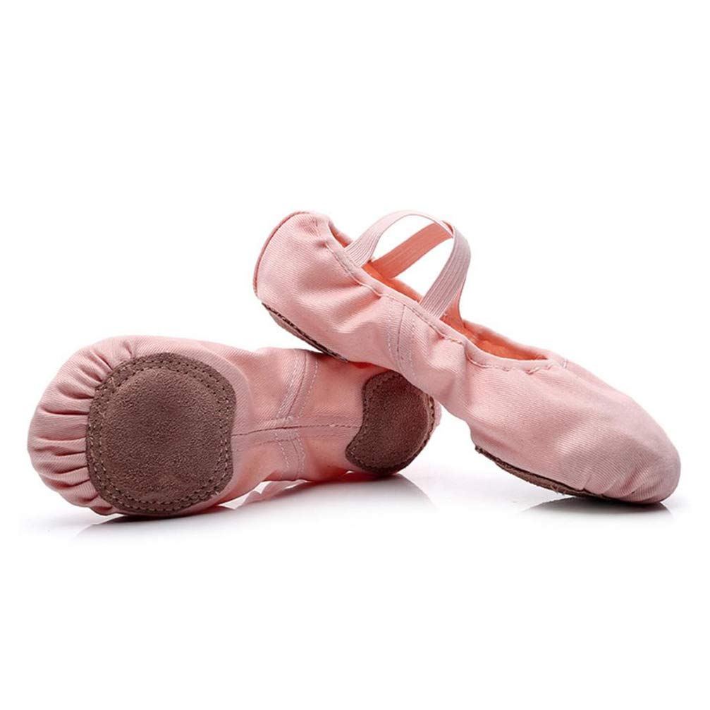 EXCEART Modern Canvas Ballet Dance Shoes for Girls & Kids - Soft Sole, Foldable, Non-Slip Leather Slippers - Perfect for Ballet Practice, Dance Classes, and Indoor Performances