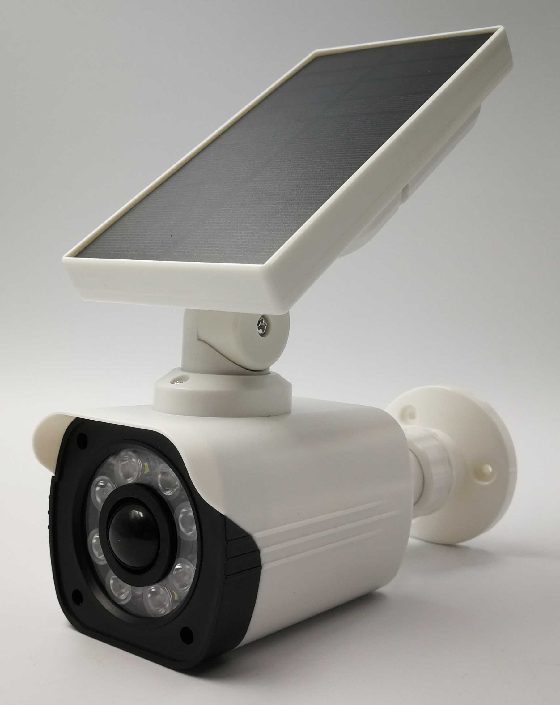 Solar Powered LED Motion Sensor Security Light with Dummy Camera - Outdoor Wall Lighting for Home, Garage, Porch & Garden Security Protection