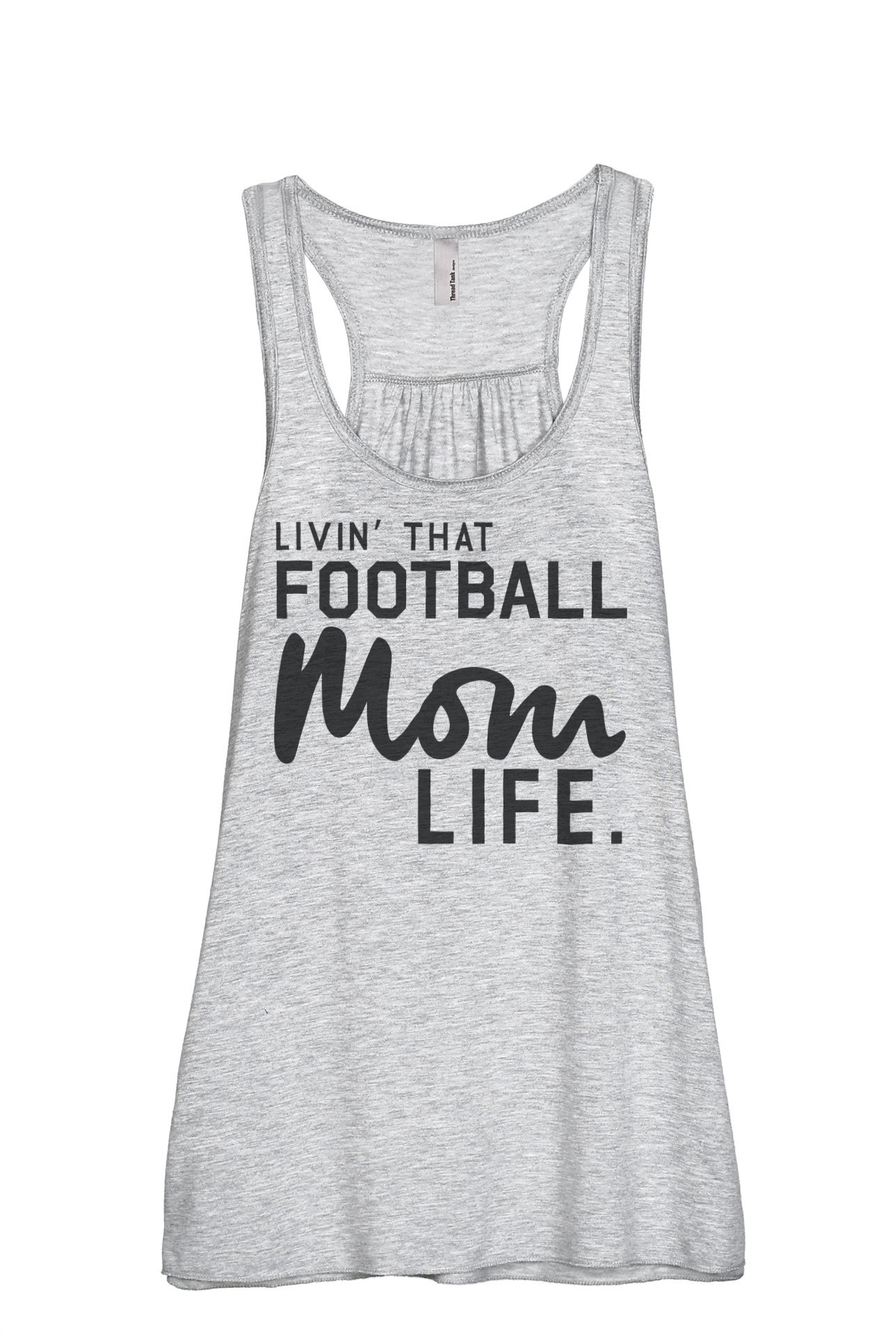 Football Mom Tank Top - Women's Sleeveless Flowy Racerback Athletic Shirt for Game Day, Cheering & Casual Wear