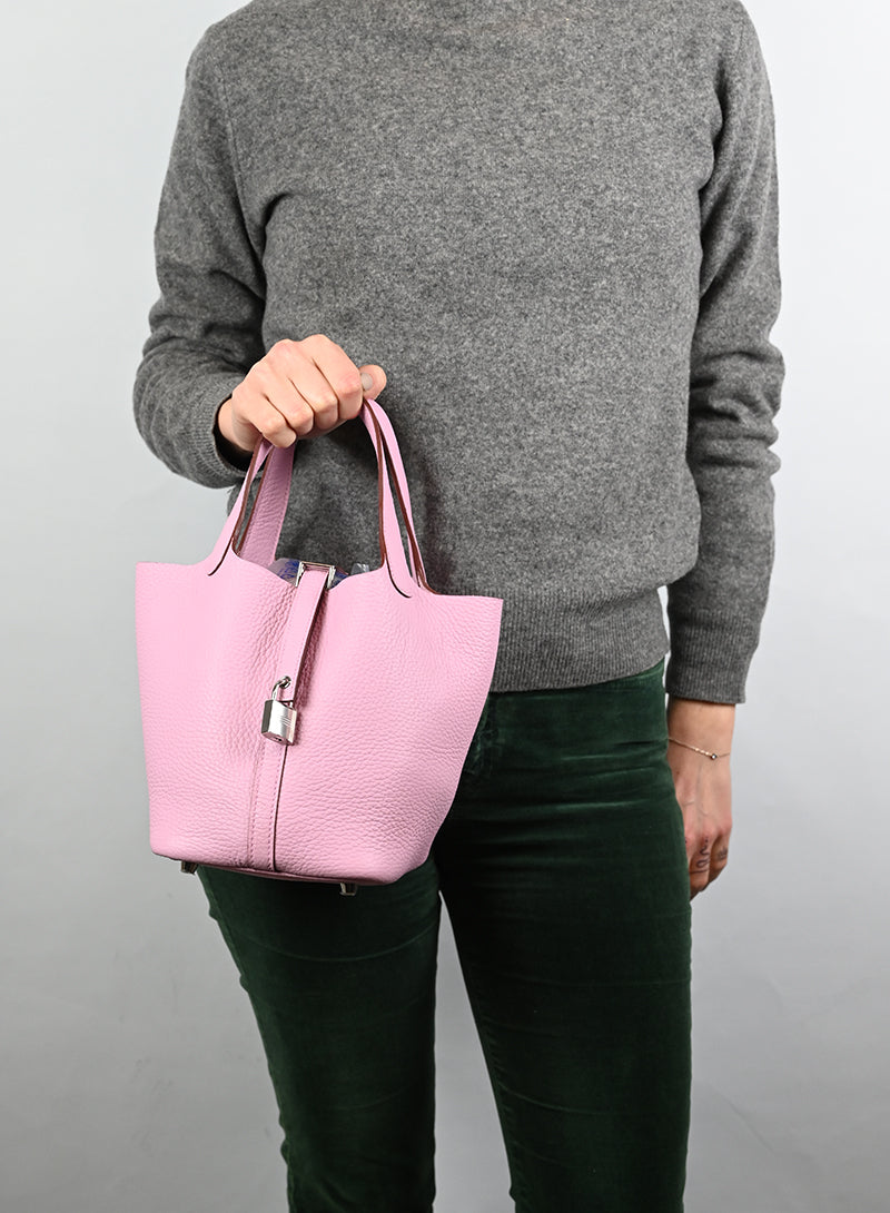Hermès Picotin 18 Handbag in Mauve Sylvestre Pink - Luxury Tote Bag for Women, Perfect for Everyday Use, Work & Travel