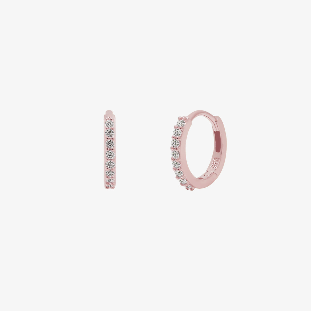 Classic Pave Huggie Earrings for Women - 14K Gold Plated Small Hoop Earrings - Perfect for Everyday Wear, Date Night & Gifts