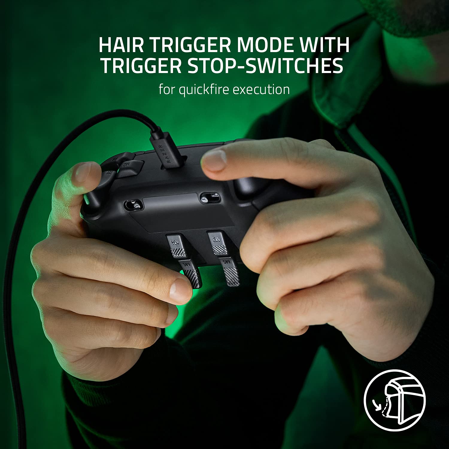 Razer Wolverine V2 Chroma Wired Pro Gaming Controller for Xbox Series X|S, Xbox One & PC - Customizable RGB Lighting, Remappable Buttons, Mecha-Tactile Switches, Trigger Stops - Black | Perfect for Competitive Gaming, Esports & PC Game Sessions