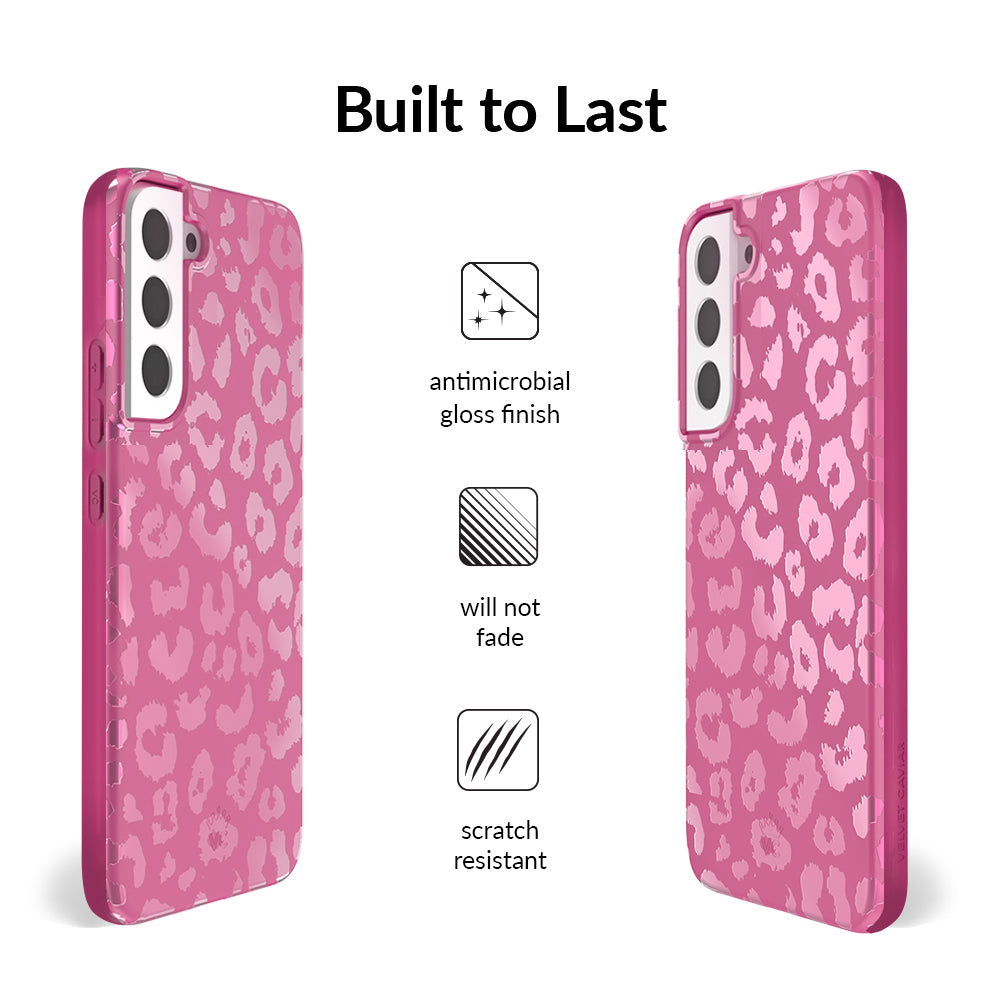 Pink Ruby Leopard Samsung Phone Case - Stylish Protective Cover for Samsung Galaxy Series | Perfect for Everyday Use, Travel & Fashion Accessories