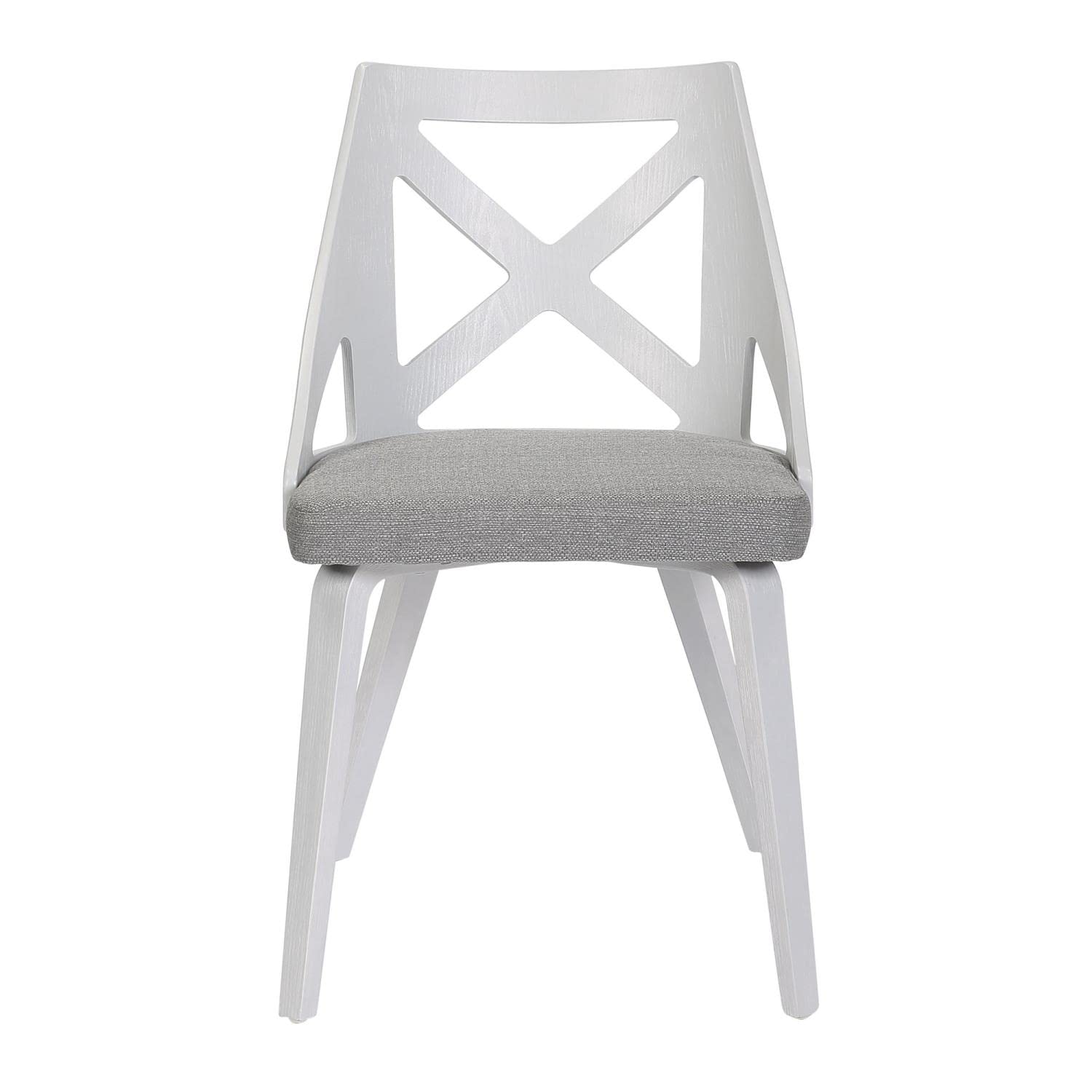 LumiSource Charlotte Upholstered Dining Chairs Set of 2 - Farmhouse Style Kitchen Chairs for Dining Table | Perfect for Breakfast Nook, Small Space Dining & Farmhouse Decor