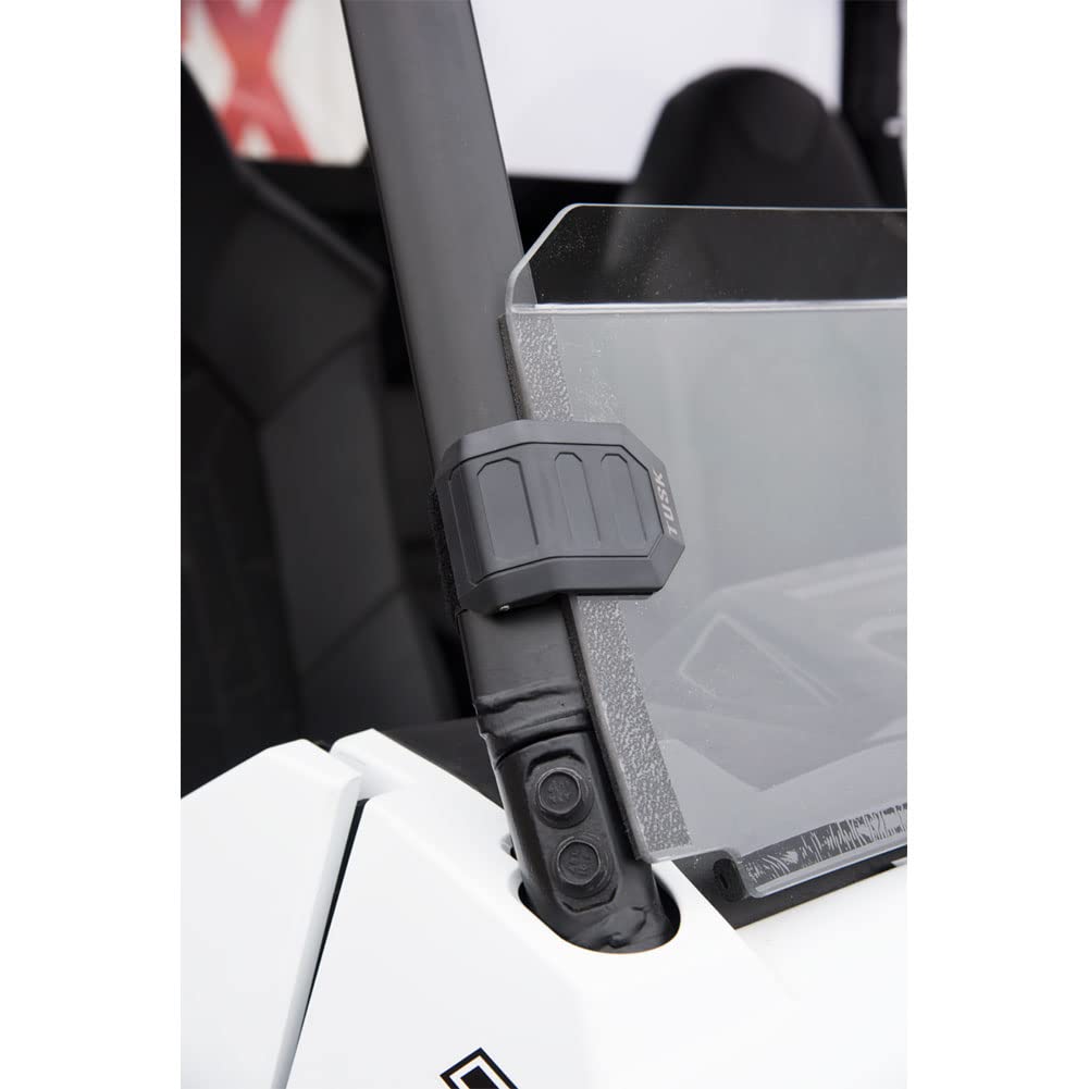 Tusk Removable Half Windshield Clear - Universal ATV UTV Windshield for Off-Roading, Hunting & Trail Riding - Durable Polycarbonate Shield for Enhanced Visibility & Protection