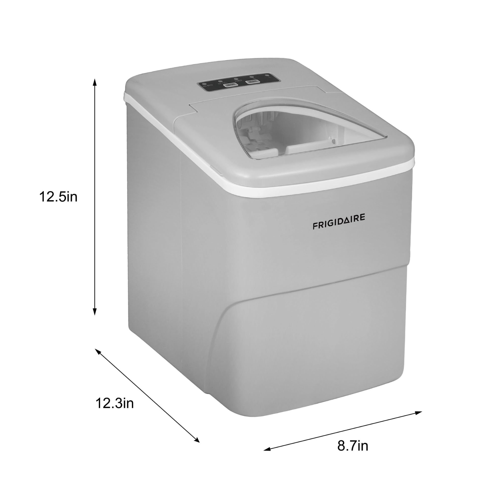 Frigidaire EFIC108-Silver Compact Countertop Ice Maker - 26 lbs Daily Output, Portable & Energy Efficient - Perfect for Home, Office, RV, and Outdoor Use