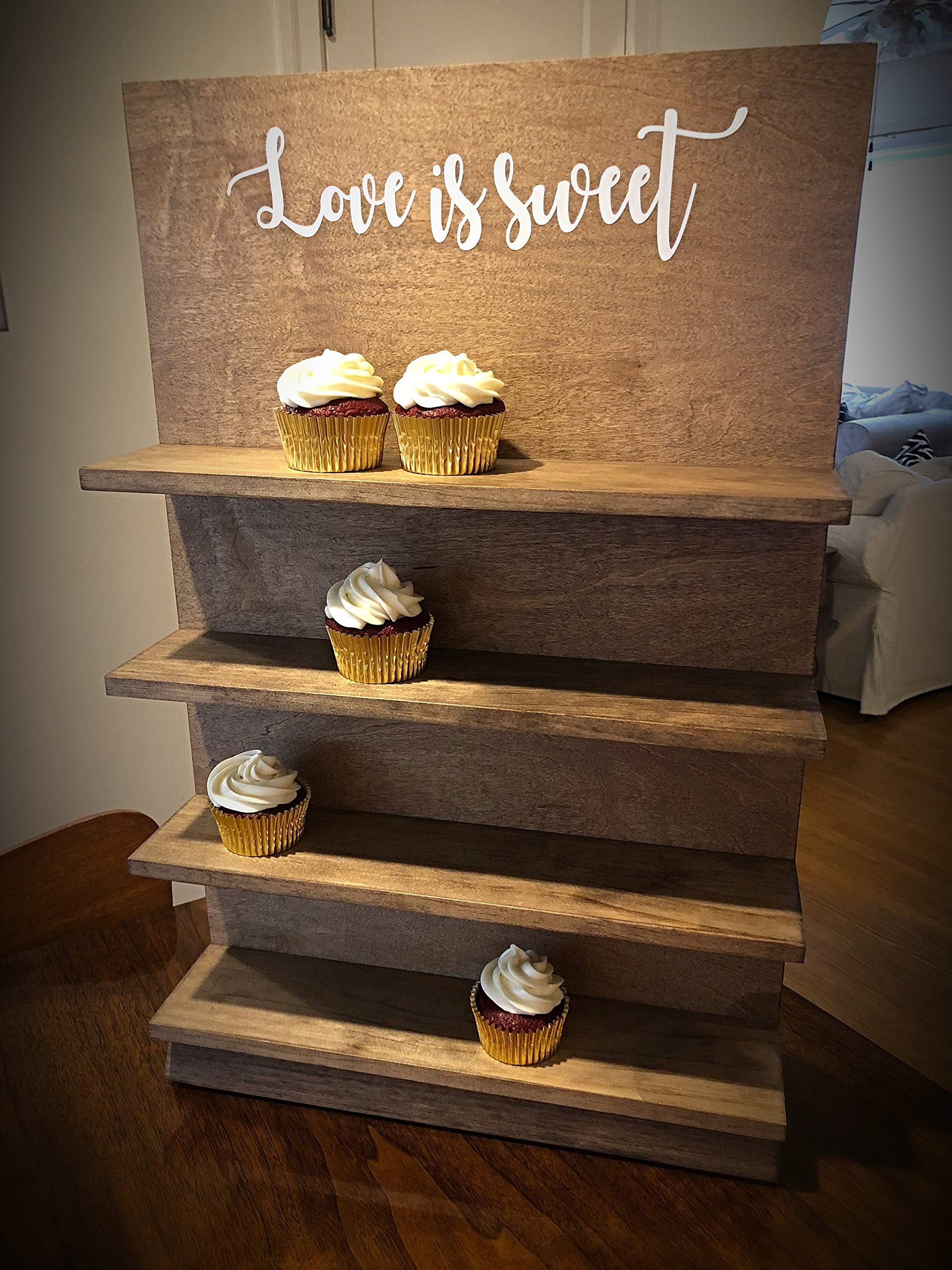 Wedding Cupcake Wall Stand - Elegant Cupcake Holder & Display for Weddings, Parties, Events - Perfect for Macarons, Desserts & Sweet Treats